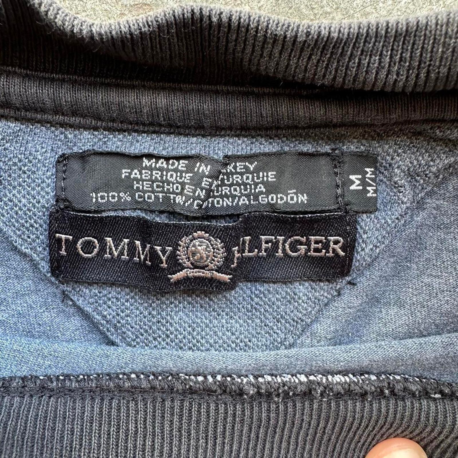 Tommy Hilfiger Vintage Blue Tommy Hilfiger (old logo) Long Sleeve Shirt Size US M / EU 48-50 / 2 - 4 Thumbnail