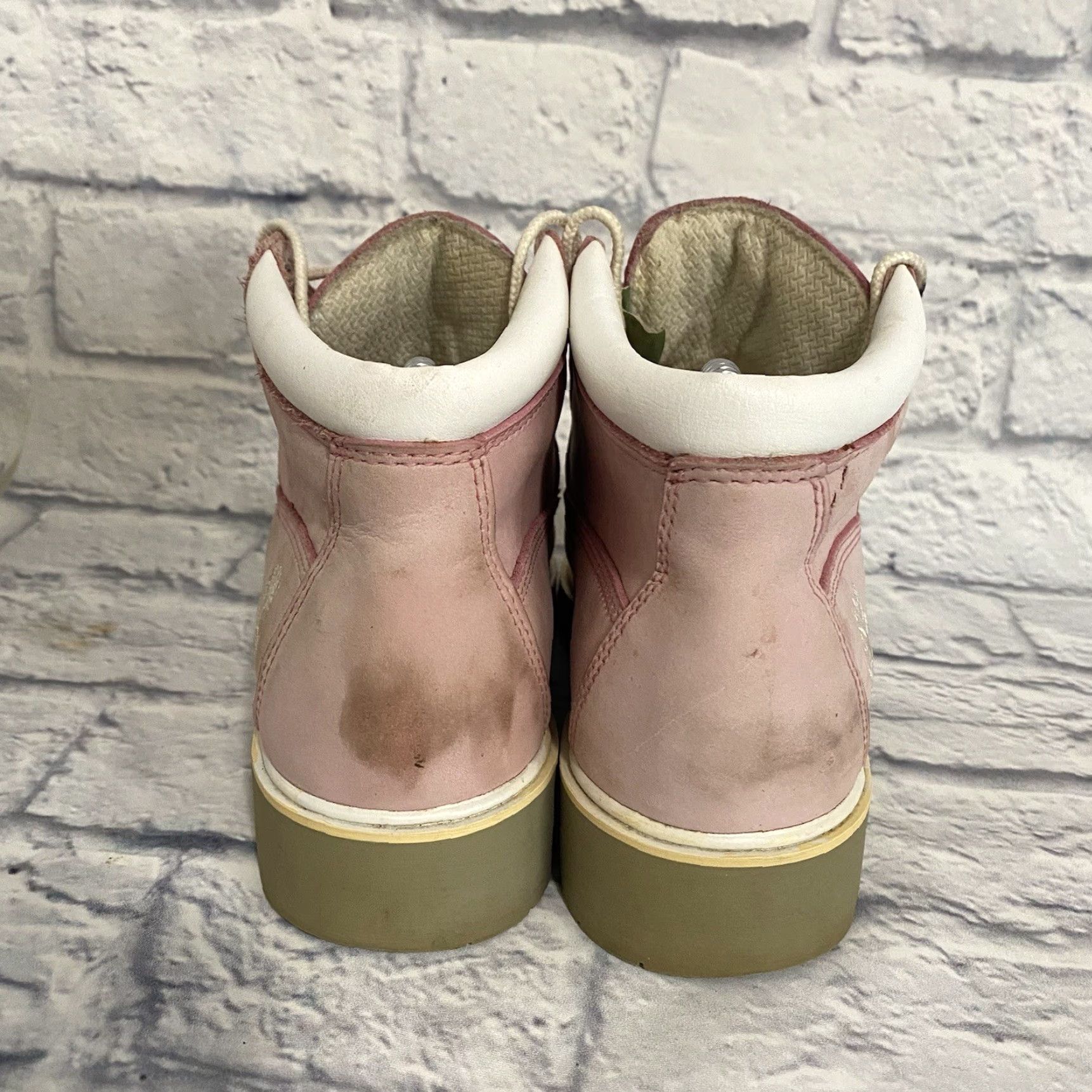 Timberland TIMBERLAND Nellie Pink Nubuck Leather Waterproof Chukka Boots Sz 7.5 Women Boots Mid-Calf Waterproof Size US 6 / IT 36 - 5 Thumbnail
