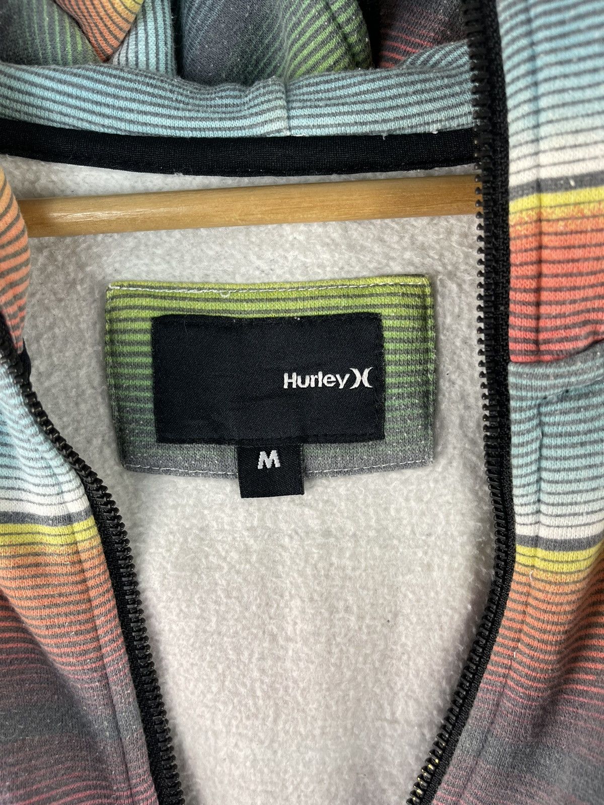 Hurley × Vintage Hurley Striped Full Zip Vintage Sweatshirt Size US S / EU 44-46 / 1 - 17 Thumbnail