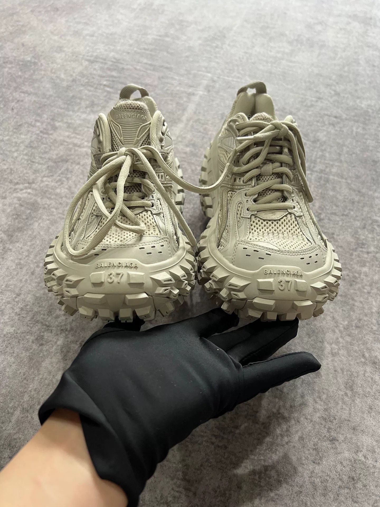 Balenciaga Balenciaga Beige Tire Dad Shoes Size US S / EU 44-46 / 1 - 4 Thumbnail