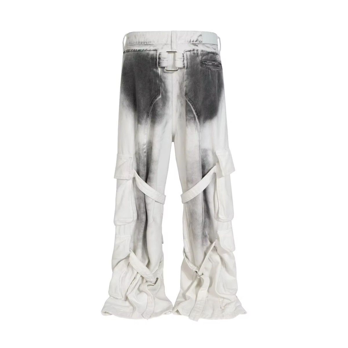 Jean × Vintage Streetwear Design Splashed Straps Multi Pocket Jeans Size US 32 / EU 48 - 8 Thumbnail