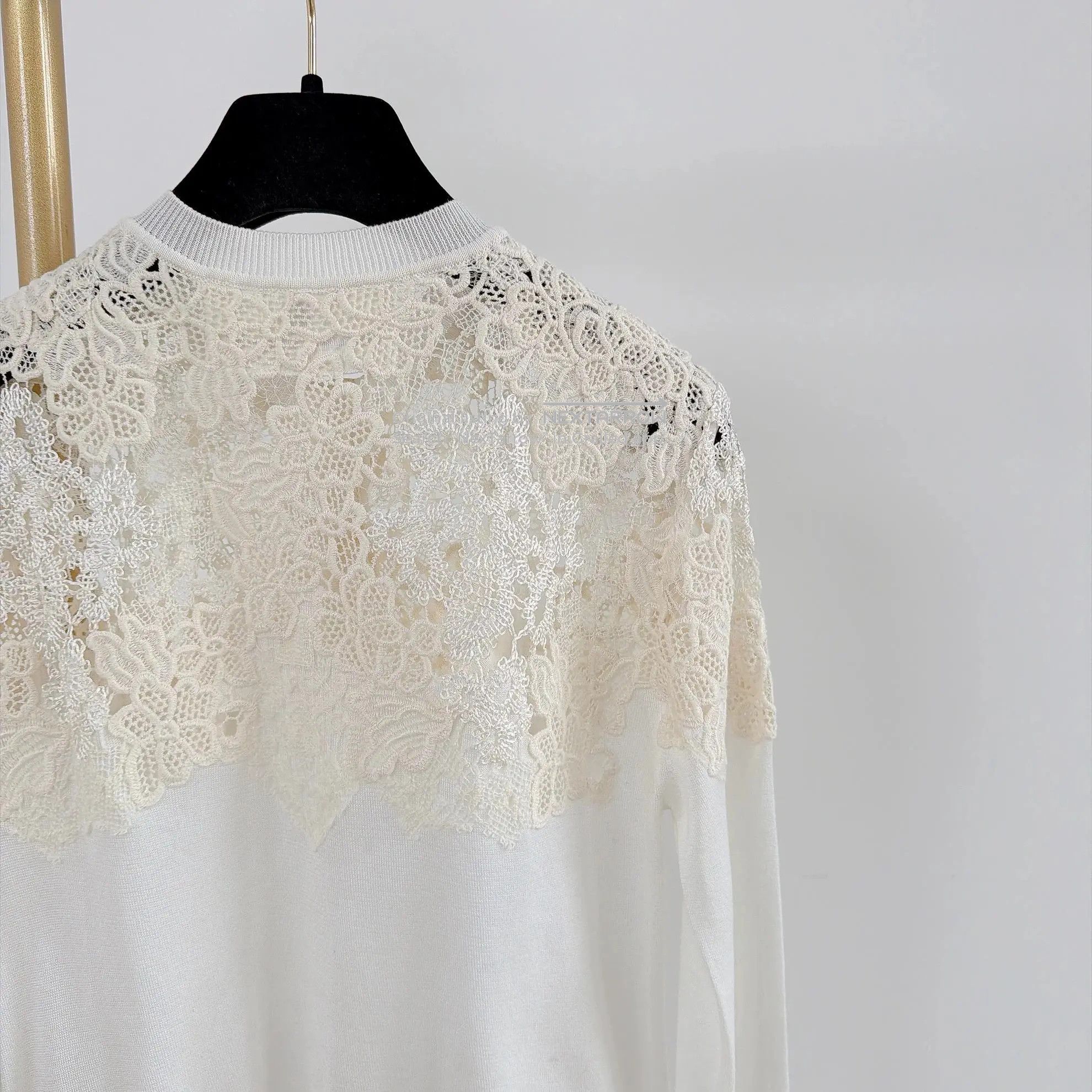 Ermanno Scervino White Lace Knit Cardigan 38, Women's (Size Xs) — image 5 of 6
