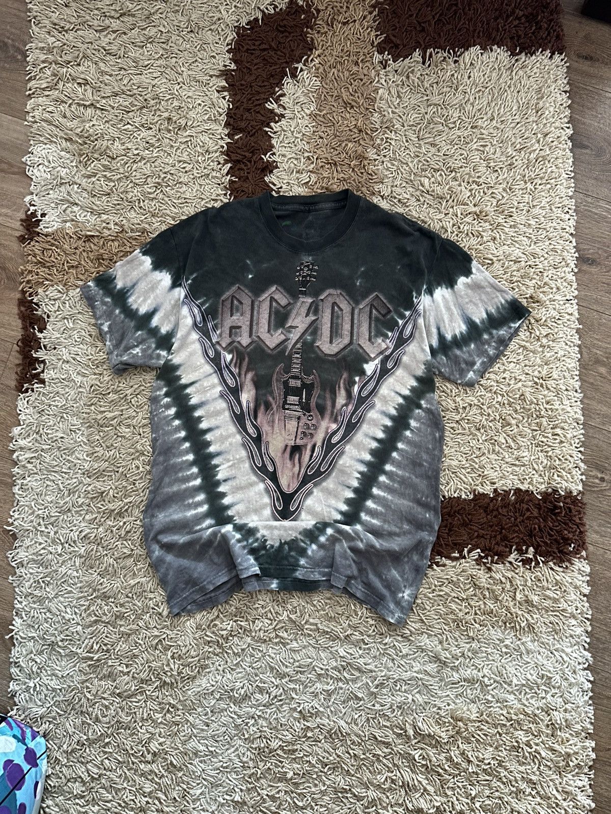 Band Tees 🔥VINTAGE AC/DC LIQIUD BLUE HELL BELLS T-SHIRT TIE DYE🔥 Size US L / EU 52-54 / 3 - 1 Thumbnail