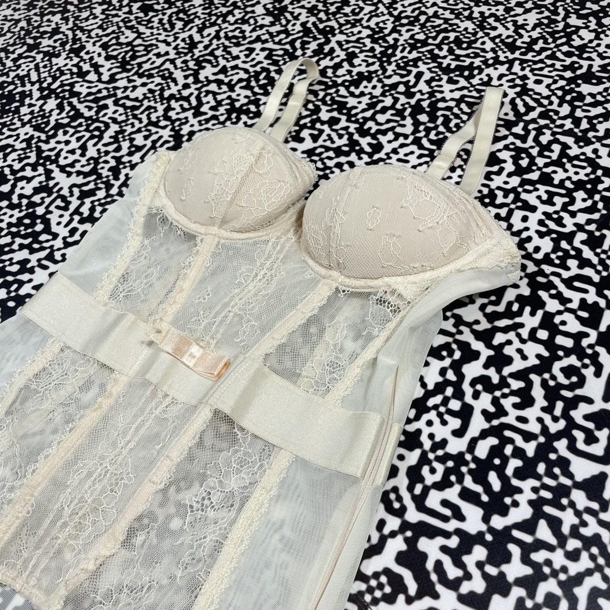 Vintage Vintage Y2K Retro Sexy Mesh Corset Tank Top 90s Style Size M / US 6-8 / IT 42-44 - 9 Thumbnail