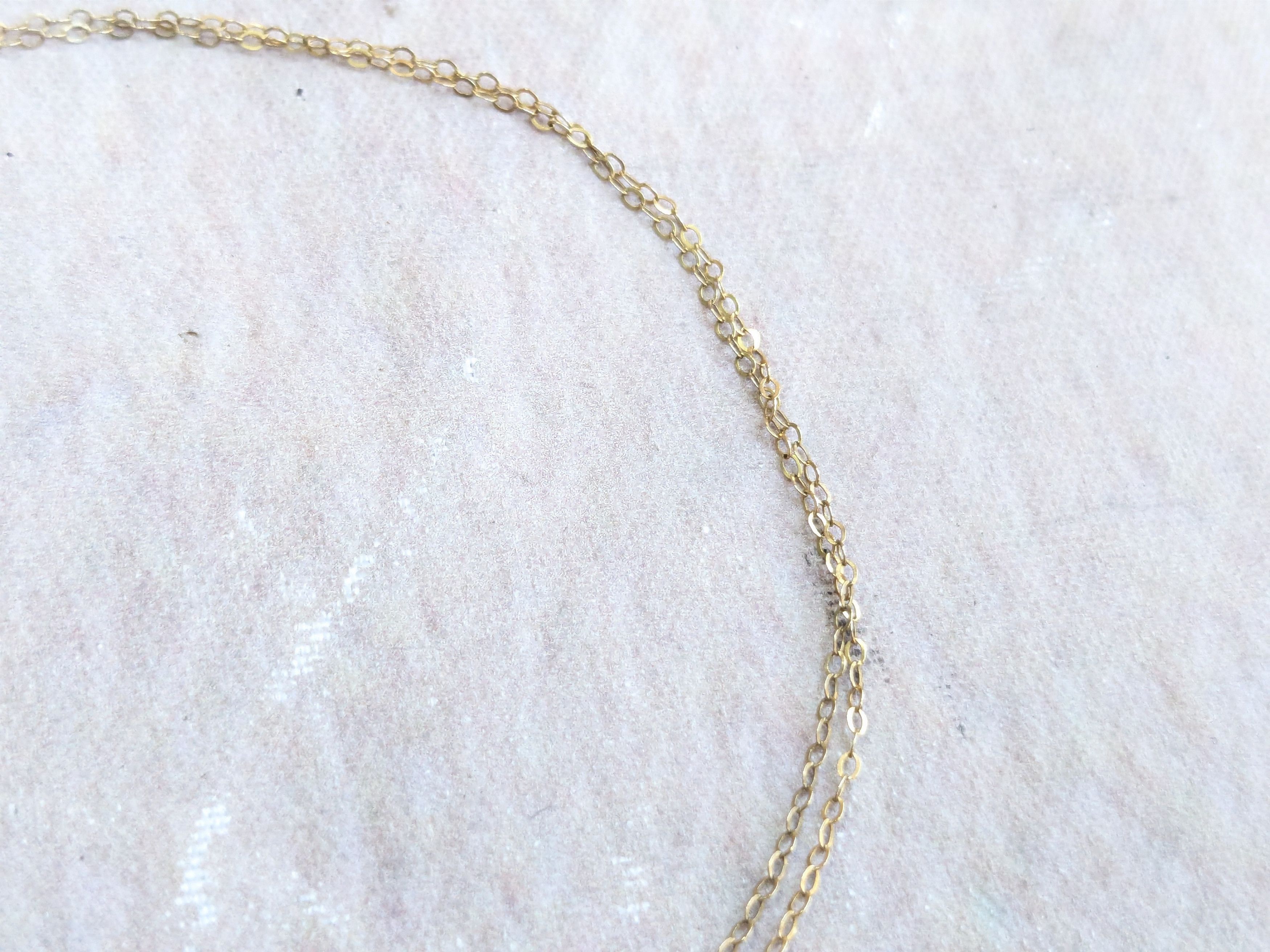 Jewelry Vintage 10k Gold Necklace Heart Pearl 17" Size ONE SIZE - 7 Thumbnail
