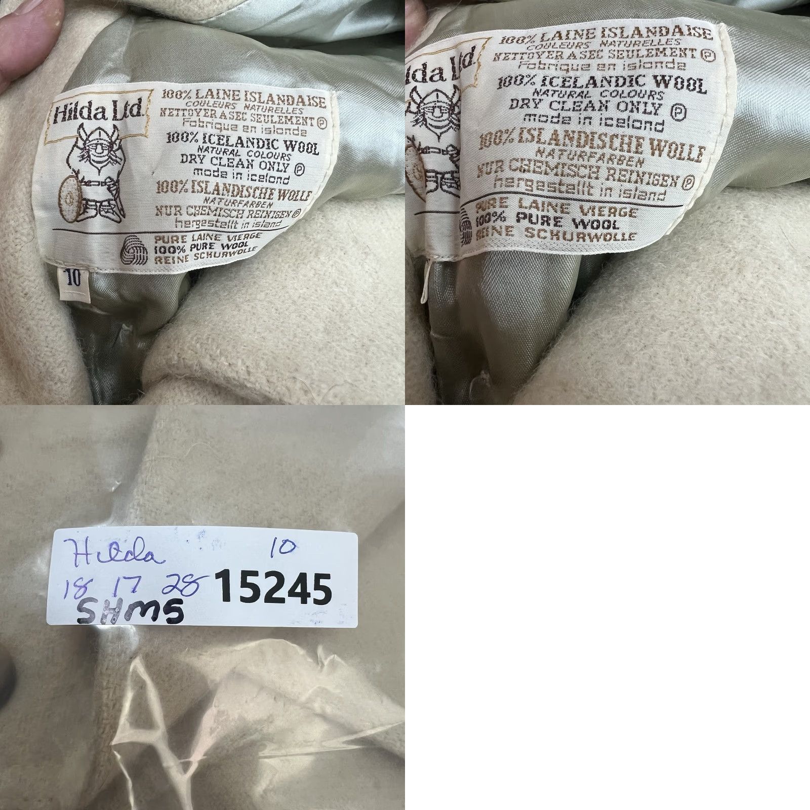 Vintage VINTAGE 70s Hilda Iceland Wool Jacket Women's Size 10 Beige Casual Classic Size L / US 10 / IT 46 - 8 Thumbnail