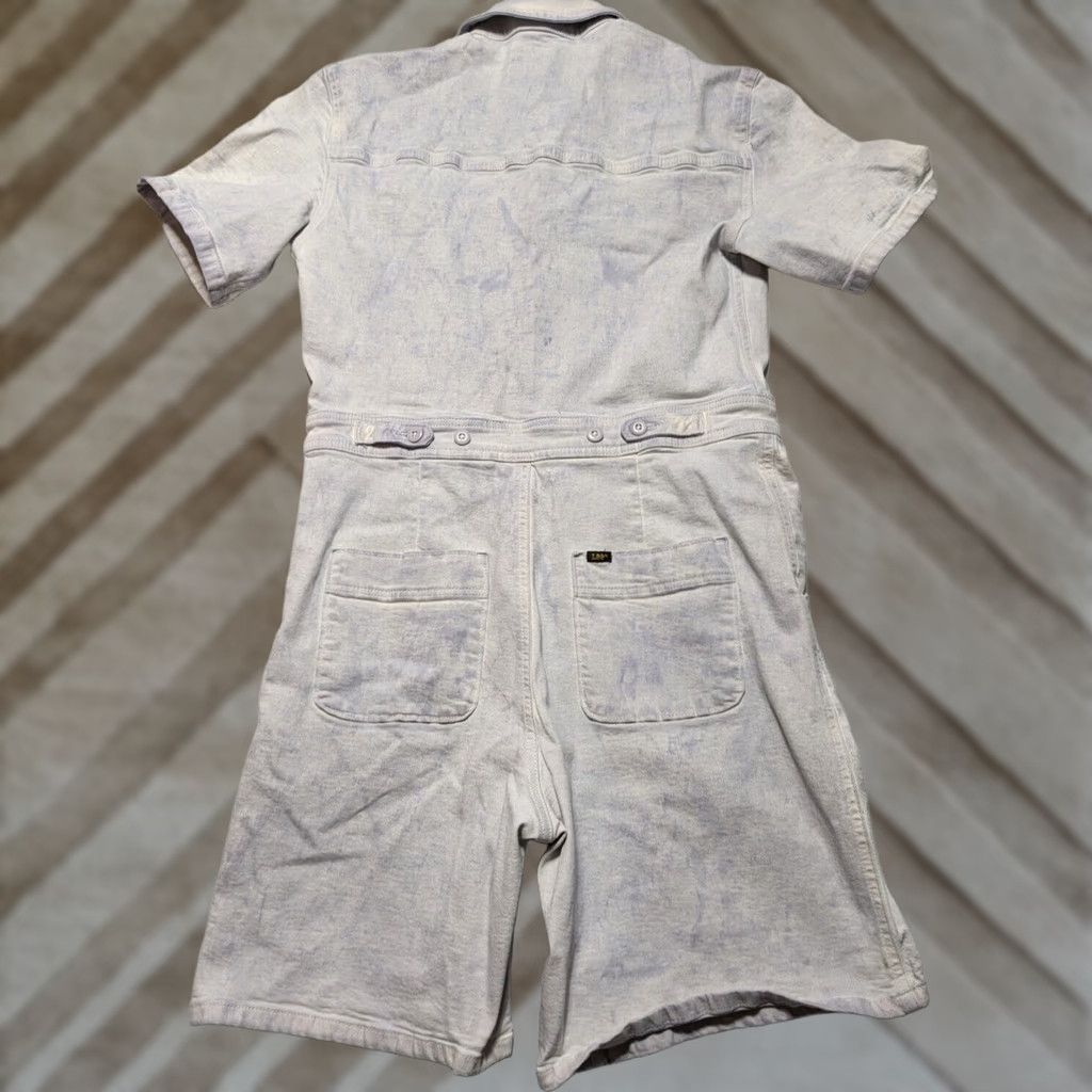 Lee LEE UNION-ALLS Women Small Purple Acid Wash Denim Short Romper Size 28" / US 6 / IT 42 - 1 Thumbnail
