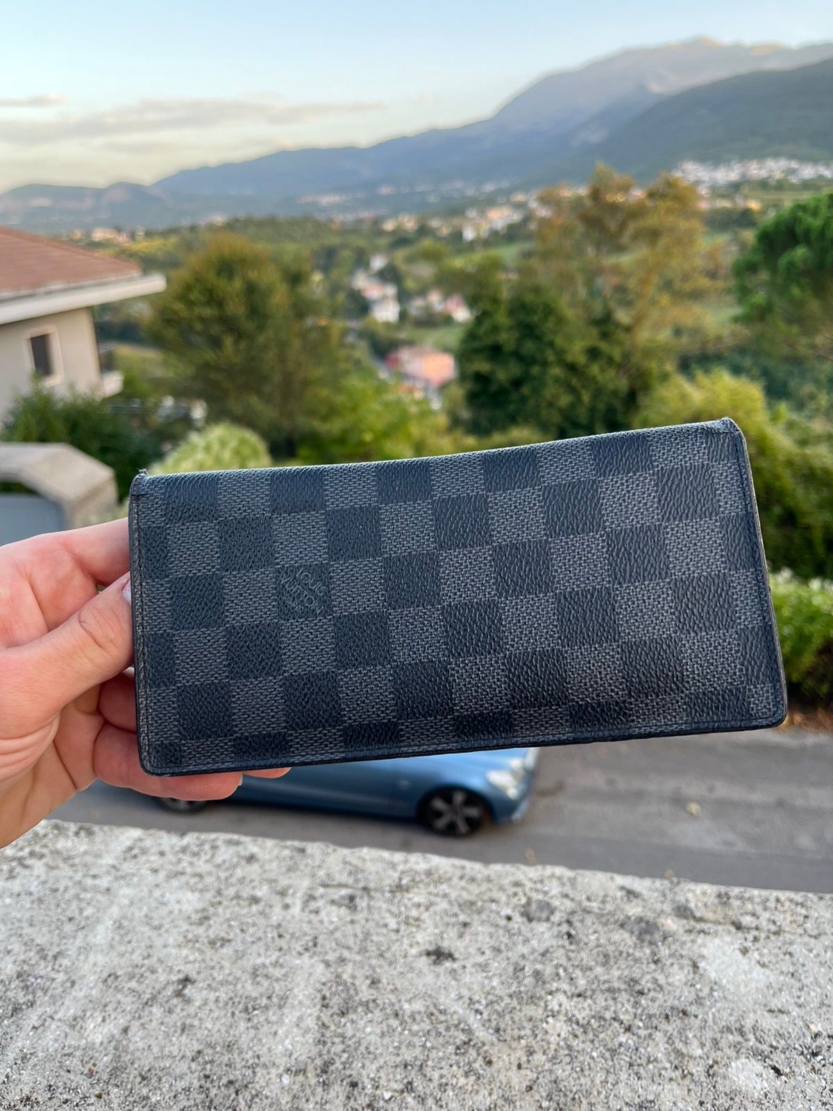 Louis Vuitton Damier Graphite Envelope Business Card Holder 2019-20FW, Grey, * Stock Confirmation Required