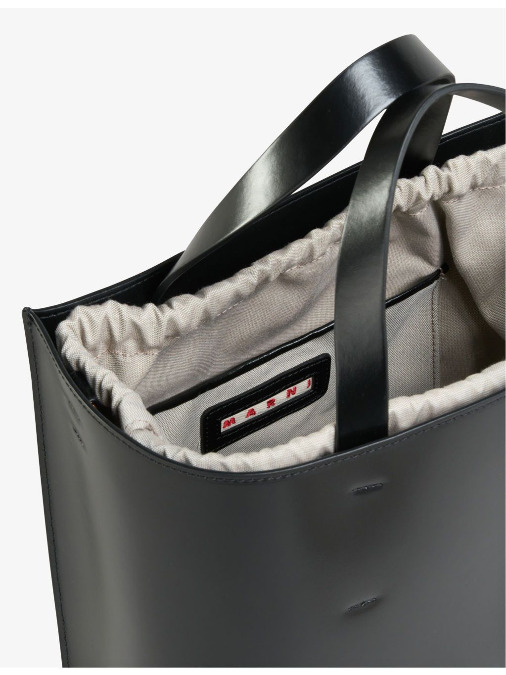 Marni o1w1db11125 Size :OS/Museo Brand Leather Tote Bag in Black Size ONE SIZE - 4 Thumbnail
