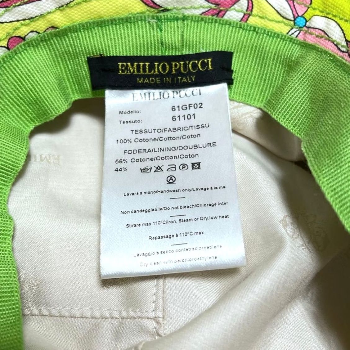 Emilio Pucci EMILIO PUCCI Floral Pattern Bucket Hat Multicolor Cotton Size 2 Women Used Rare Size ONE SIZE - 6 Thumbnail