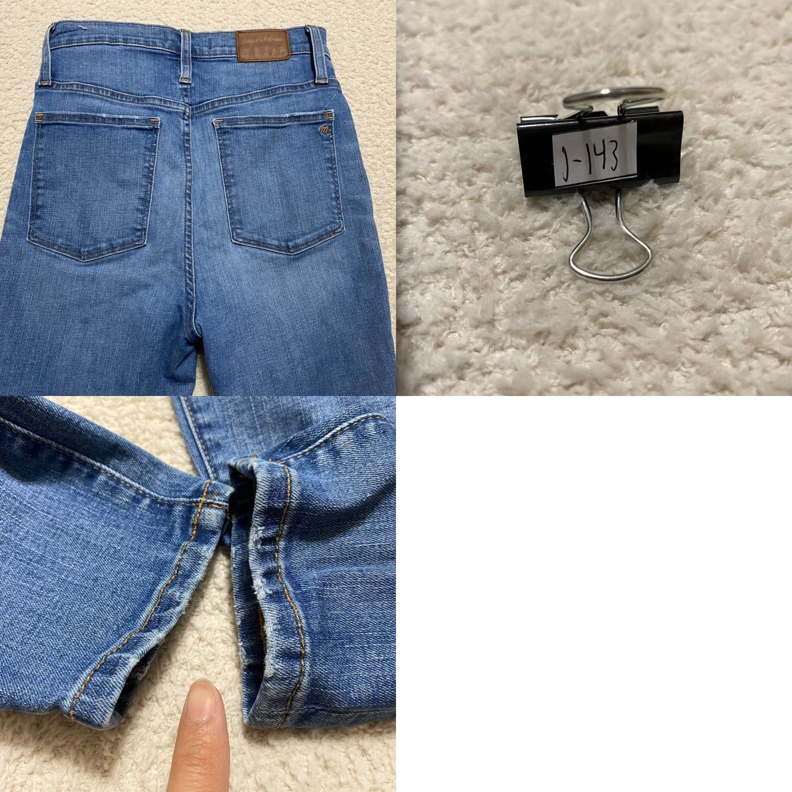 Madewell Madewell Jeans Womens Blue Denim High Rise Skinny 27 Medium Wash Regular 5-Pocket Style Adult Womens Jeans Size 27" / US 4 / IT 40 - 9 Thumbnail