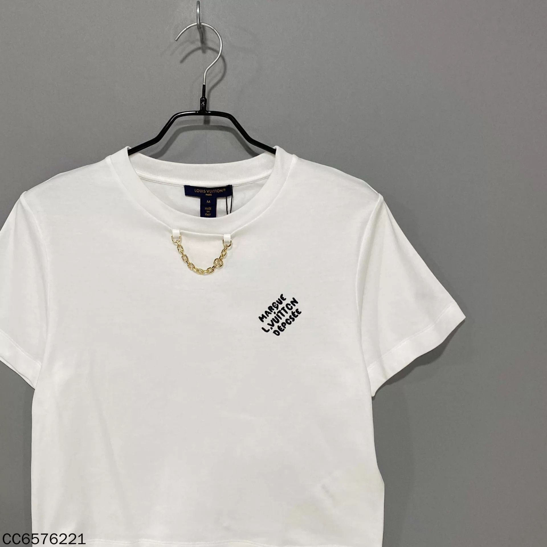 Louis Vuitton LV FW25 Pharrell chain embroidered logo short-sleeve M Size M / US 6-8 / IT 42-44 - 2 Thumbnail