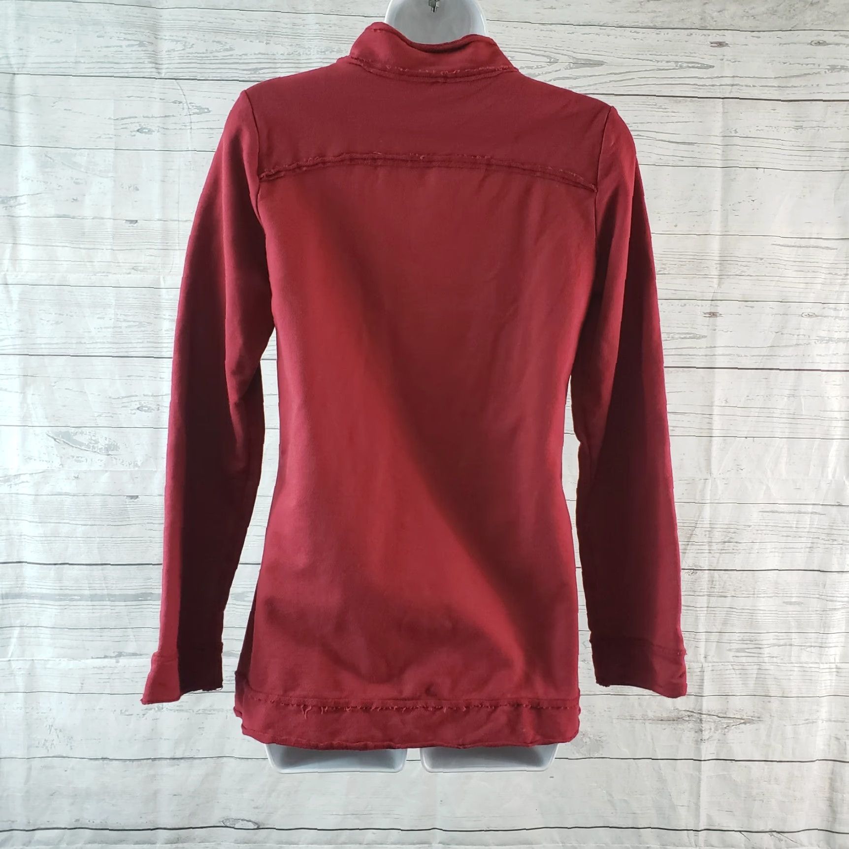 Vintage Neon Buddha Womens Jacket Sz XS Red Button Front Pockets Cotton Blend Size XS / US 0-2 / IT 36-38 - 5 Thumbnail