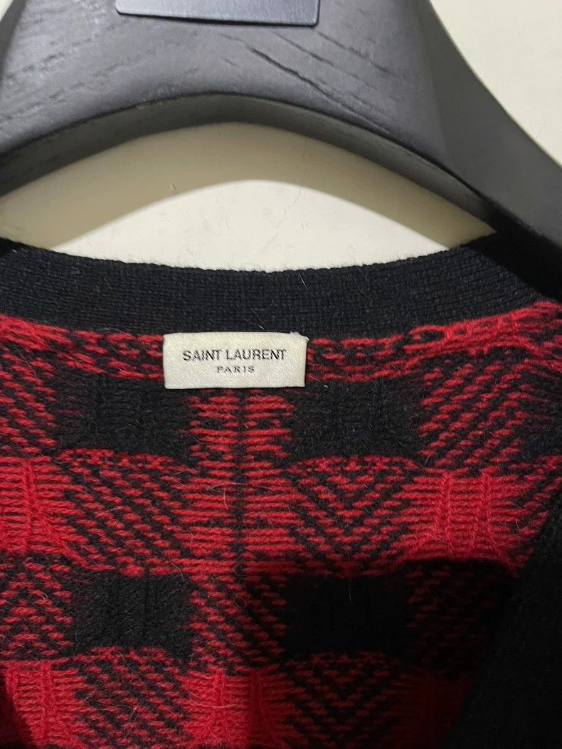 Saint Laurent Paris saint Laurent paris14fw authentic black and red plaid card Size US M / EU 48-50 / 2 - 3 Thumbnail