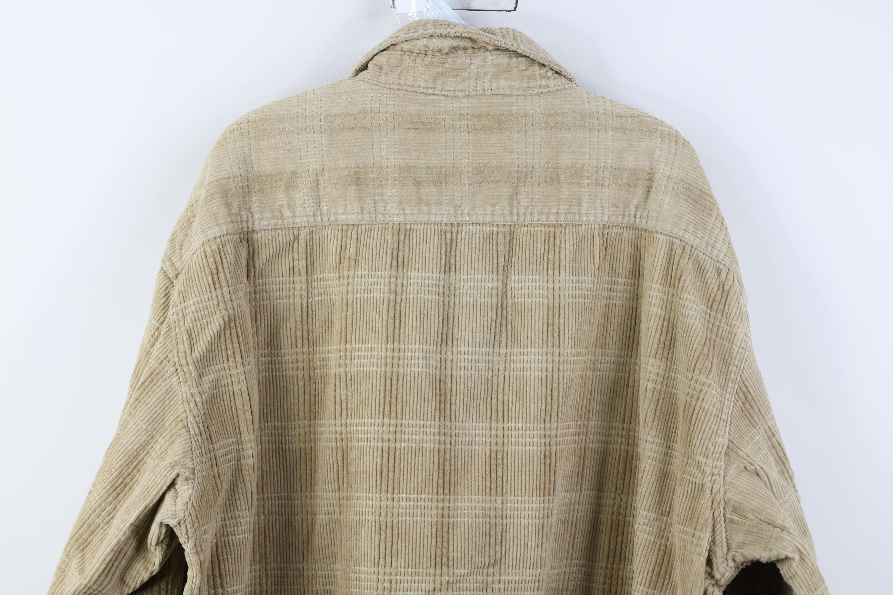 Vintage Vintage 90s Streetwear Corduroy Collared Henley Shirt Jacket Size US XL / EU 56 / 4 - 9 Thumbnail