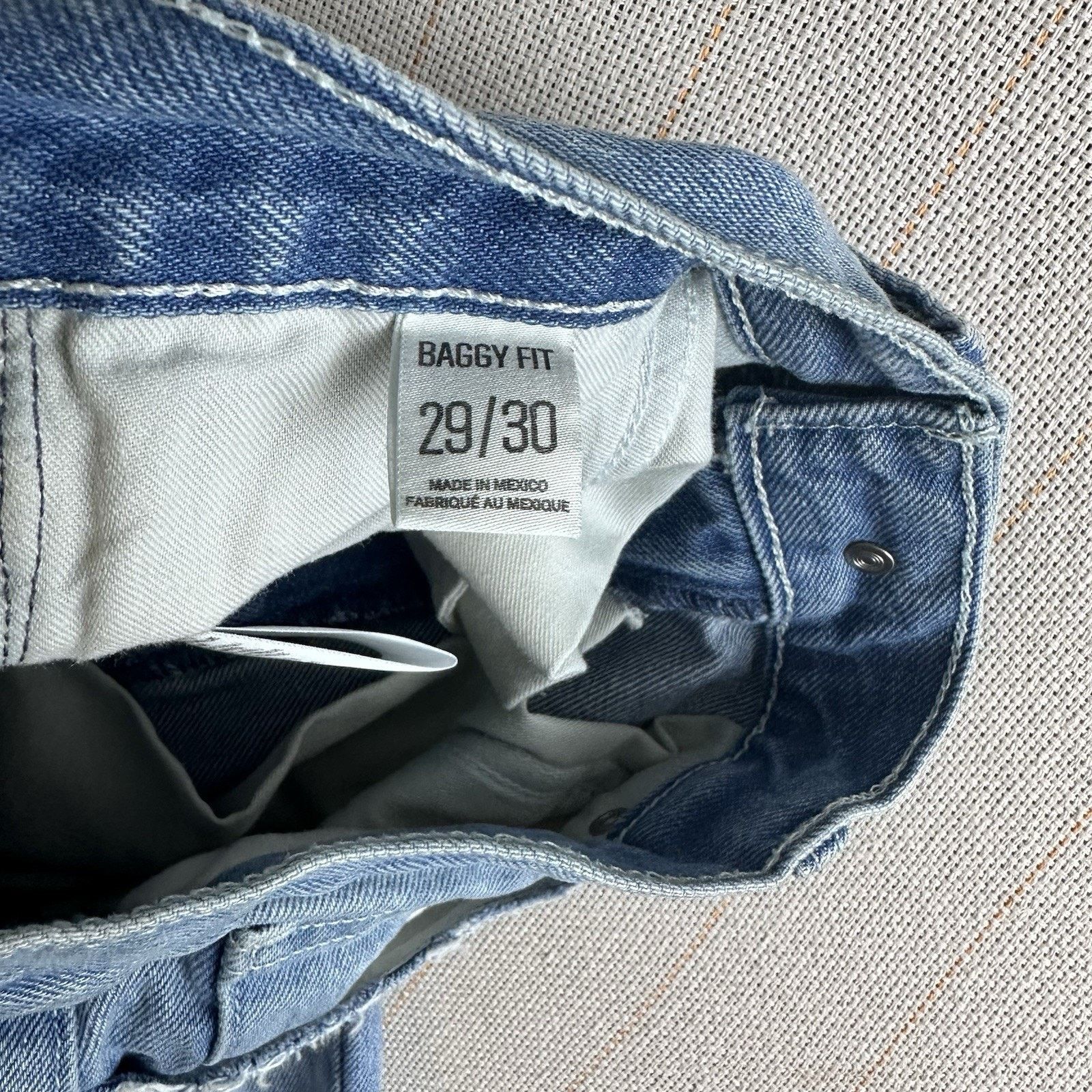 Bdg BDG Urban Outfitters Jeans Baggy Fit Destroyed Ripped Light Size 29" - 8 Thumbnail