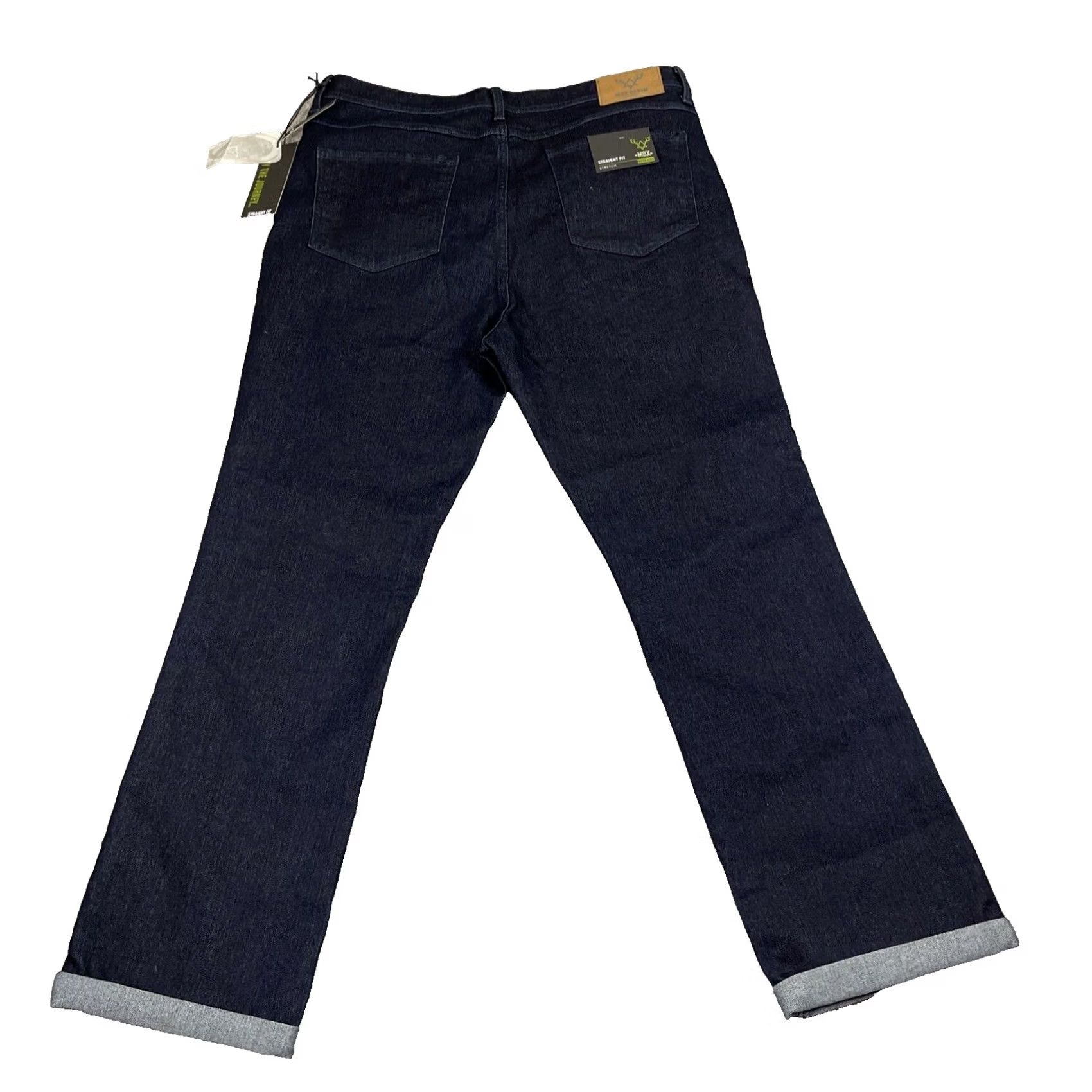 Denime MBX Denim Los Angeles Jeans Men 36X32 Straight Fit Blue Denim (meas. 38x32) NEW Size US 36 / EU 52 - 2 Thumbnail