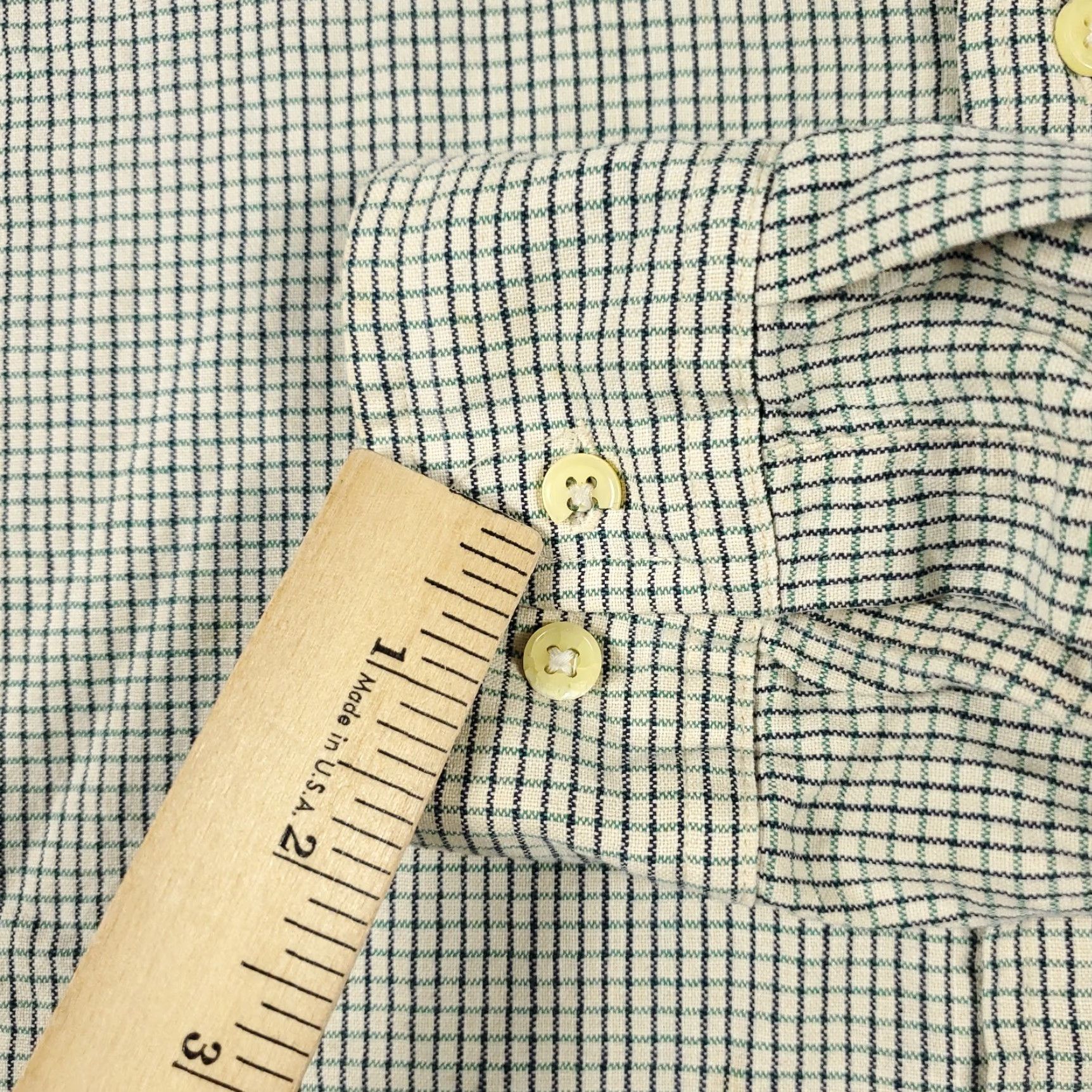 Tommy Hilfiger TOMMY HILFIGER Men's Medium Green Check Long Sleeve Button-Up Shirt Classic Preppy Size US M / EU 48-50 / 2 - 4 Thumbnail