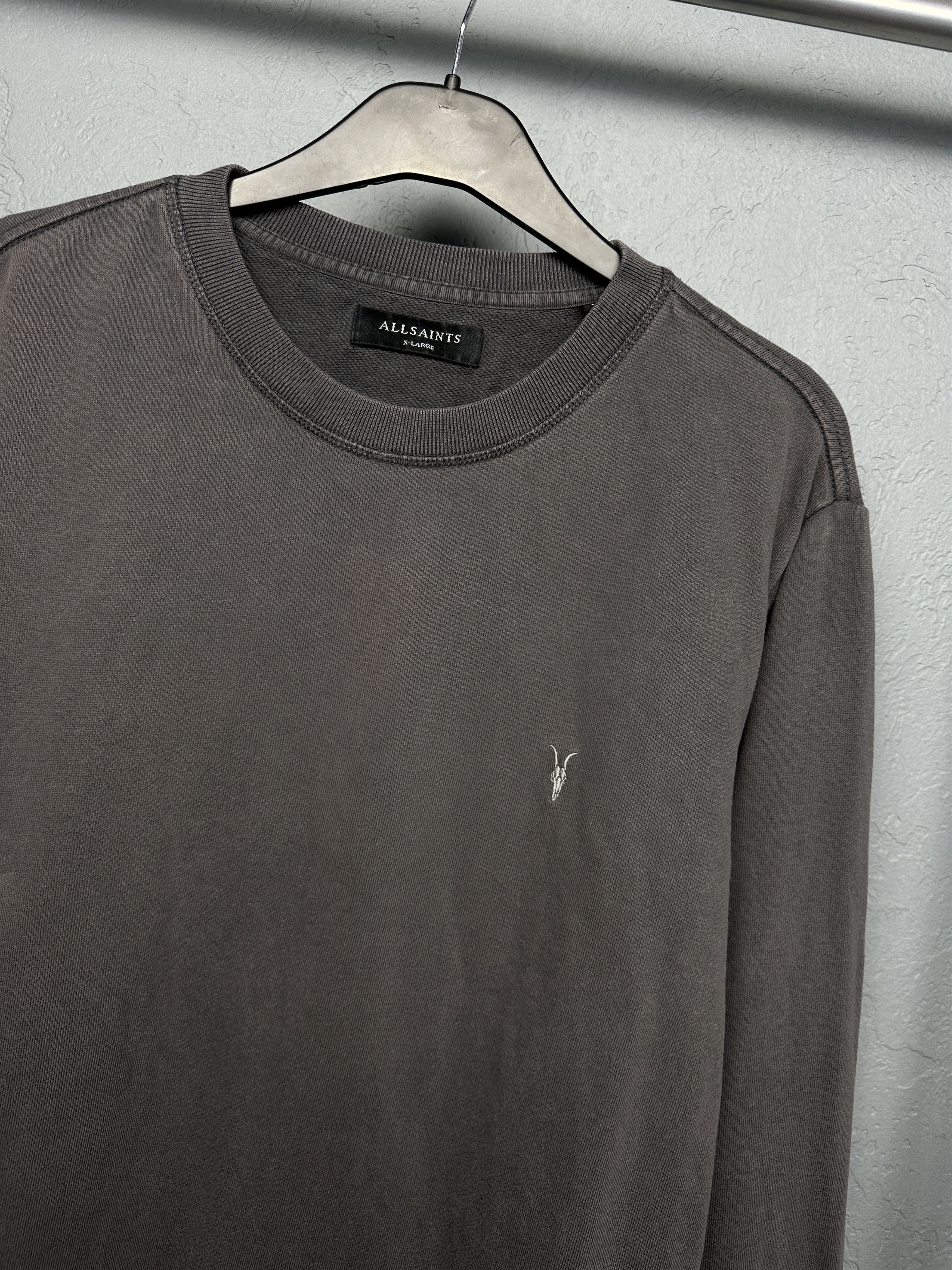 Allsaints Allsaints Vintage Mens Raven Crew Neck Sweatshirt Size US XL / EU 56 / 4 - 2 Thumbnail
