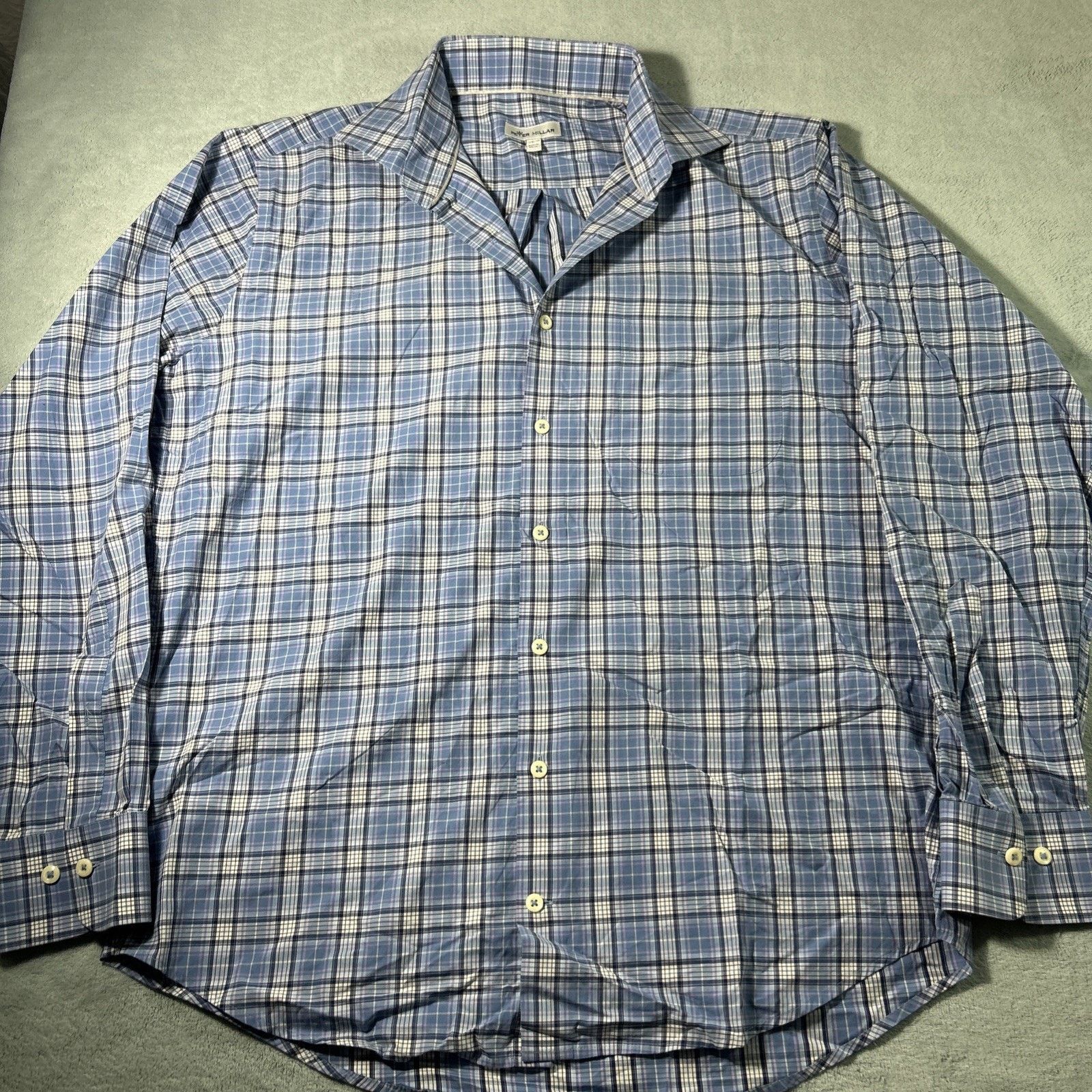 Peter Millar Peter Millar Canal Poplin Shirt Large Long Sleeve Button Up Size US L / EU 52-54 / 3 - 3 Thumbnail