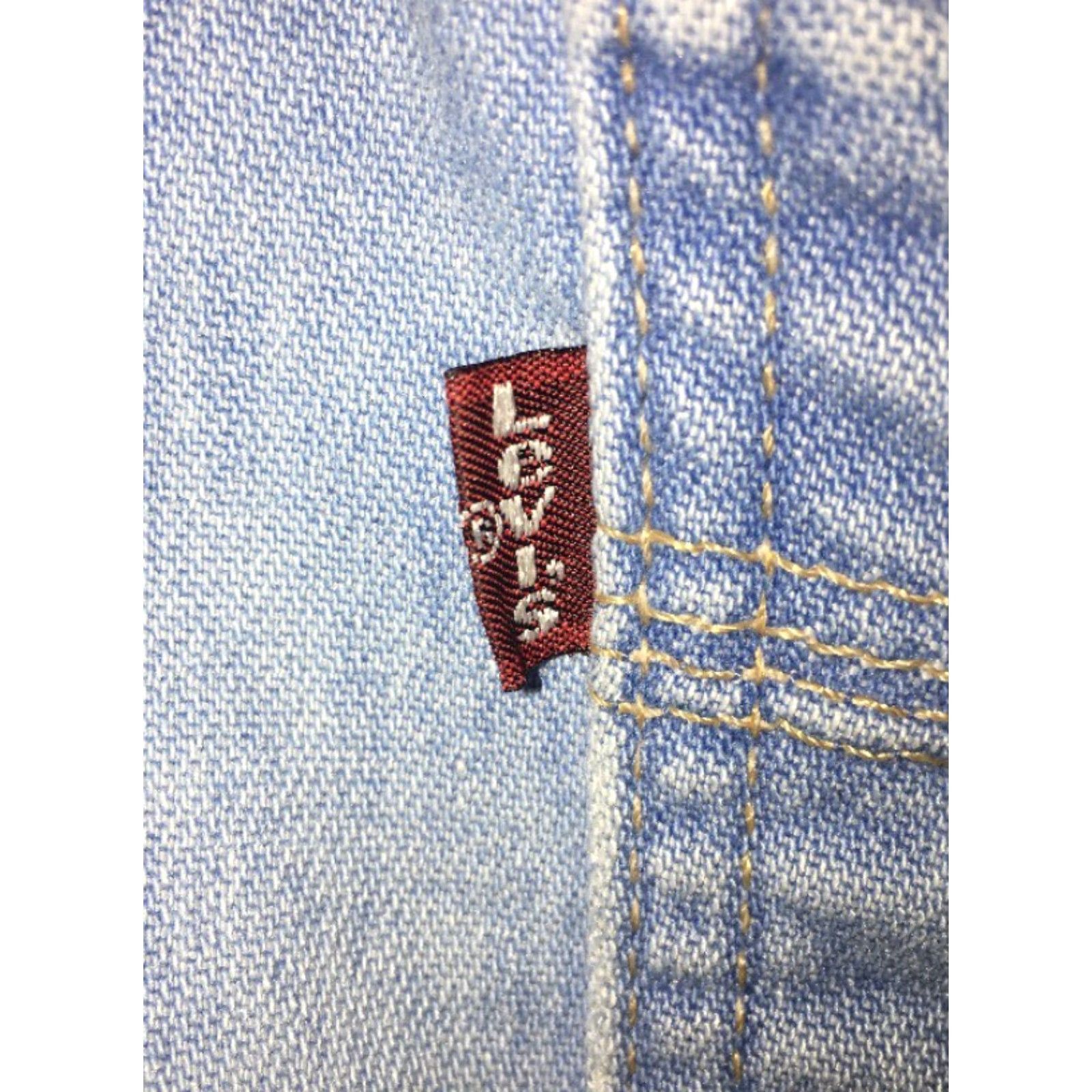 Vintage VINTAGE Levi’s Jeans Action Jeans Men 37 x 31 Light Blue USA Made Mens jeans 90s style Size US 37 - 5 Thumbnail