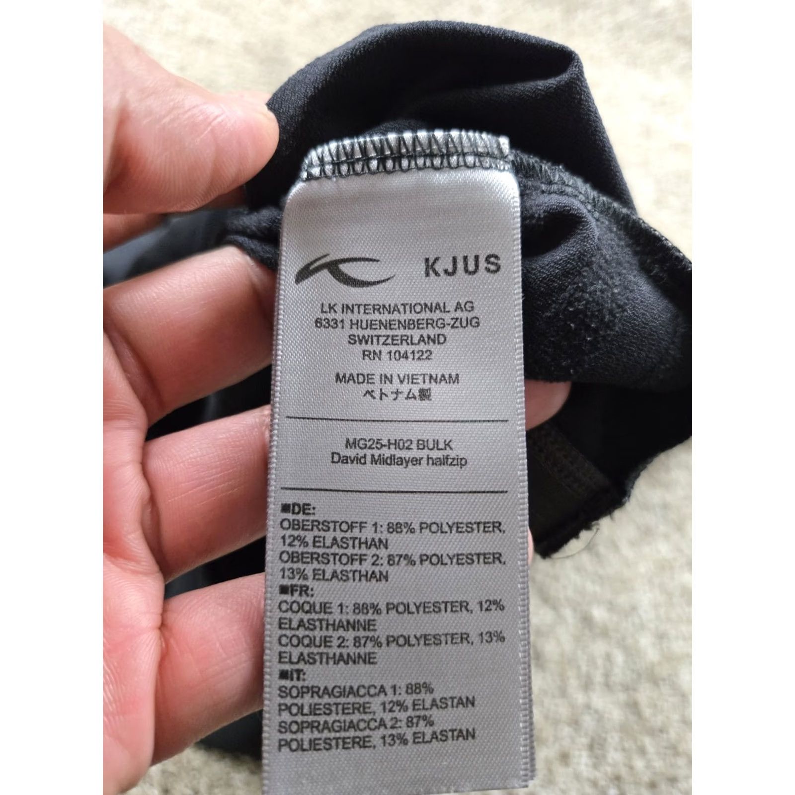 KJUS KJUS David Midlayer 1/2 Zip Pullover 2XL Mens Black Long Sleeve Stretch Pullover Size US XXL / EU 58 / 5 - 6 Thumbnail