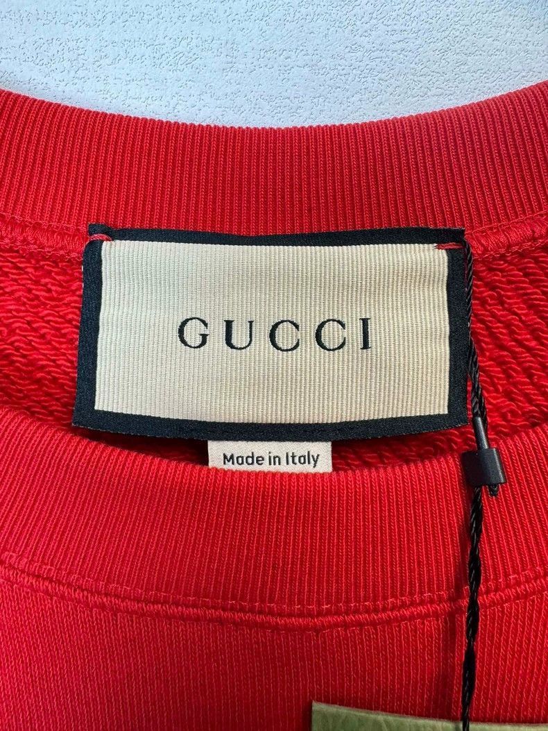 Gucci Gucci Red Logo Print Sweatshirt M Size-2506 Size US M / EU 48-50 / 2 - 4 Thumbnail
