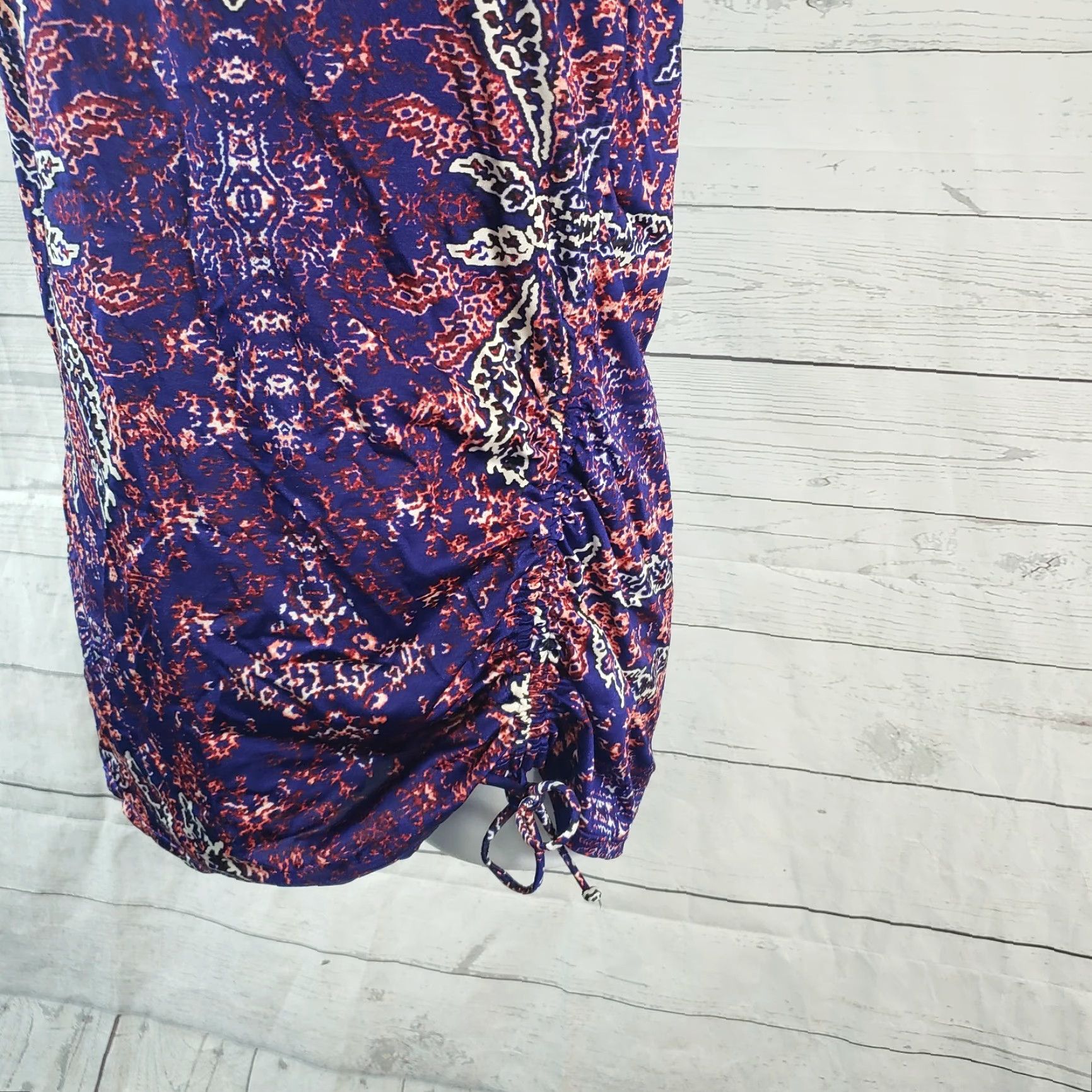 Athleta Athleta Tank Top Womens Sz Medium Multicolor Cinched Side Scoop Neck Sleeveless Activewear Size M / US 6-8 / IT 42-44 - 3 Thumbnail