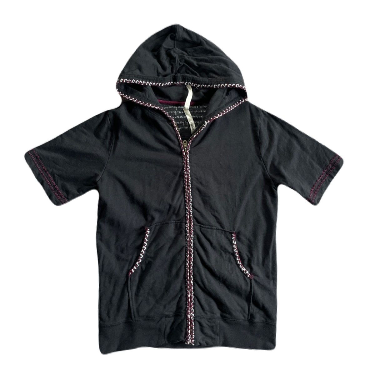 If Six Was Nine 2000s Japanese archive Vkei Ethnic Zip Short Sleeve Hoodie Size US S / EU 44-46 / 1 - 2 Thumbnail
