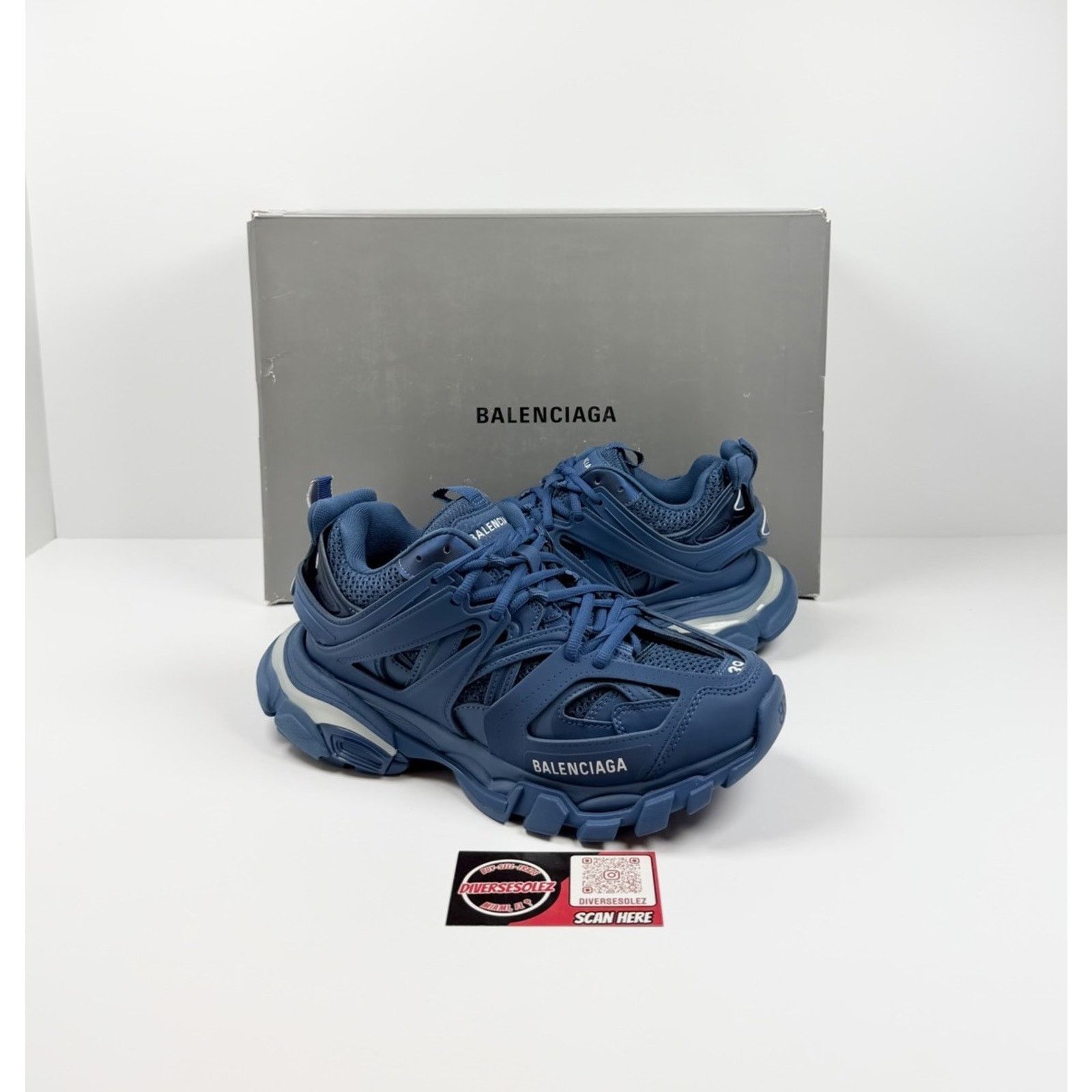 Balenciaga Size 39EU/6US - Balenciaga Track Blue LED Sneakers NEW! Size US 6 / EU 39 - 1 Thumbnail