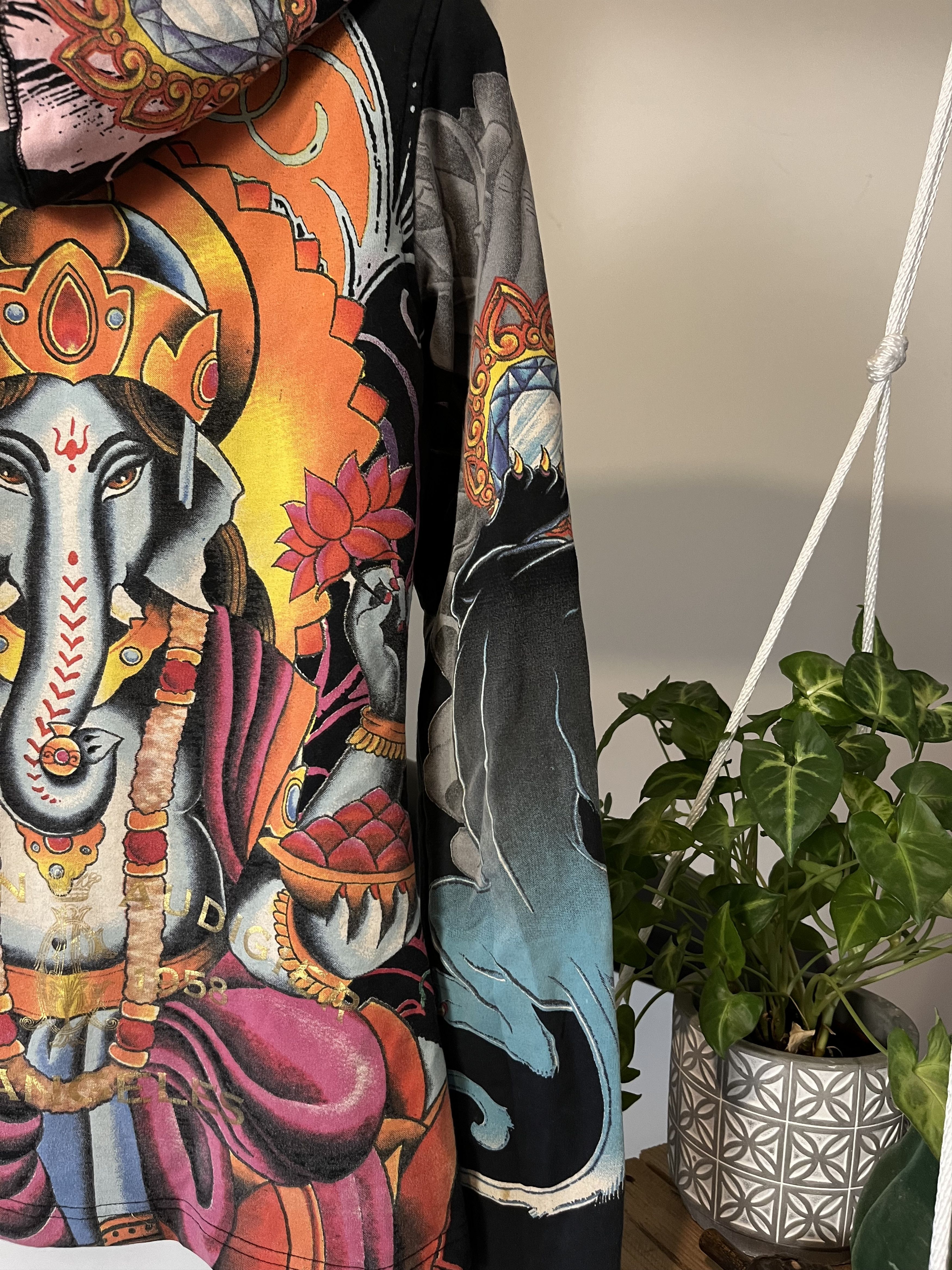 Christian Audigier × Ed Hardy × Vintage Ed Hardy By Christian Audigier Hindu Ganesha Buddhism Hoodie Size S / US 4 / IT 40 - 10 Thumbnail