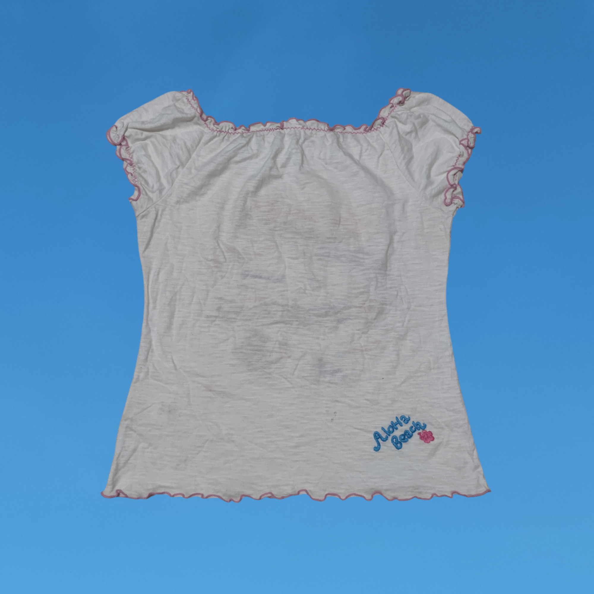 Angel Blue × Hysteric Glamour × Japanese Brand 2000s Daisy Lovers Coconuts Island Embroidered T Shirt Size L / US 10 / IT 46 - 2 Thumbnail