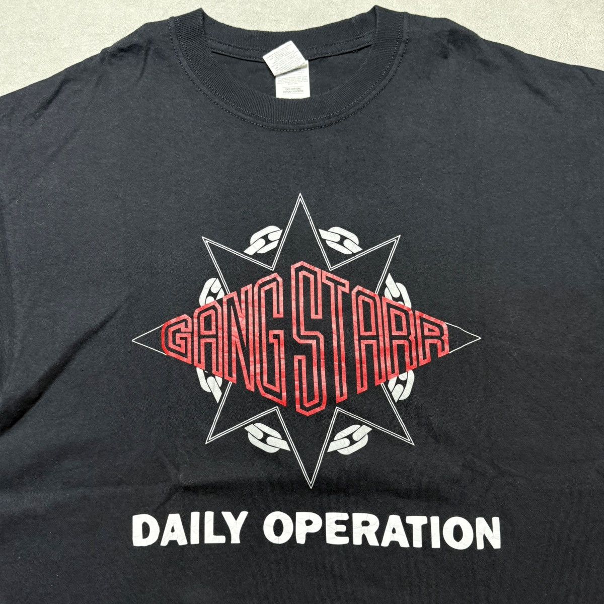 Band Tees Vintage Gang Starr Logo "Daily Operation" Rap T Shirt Size US L / EU 52-54 / 3 - 3 Thumbnail