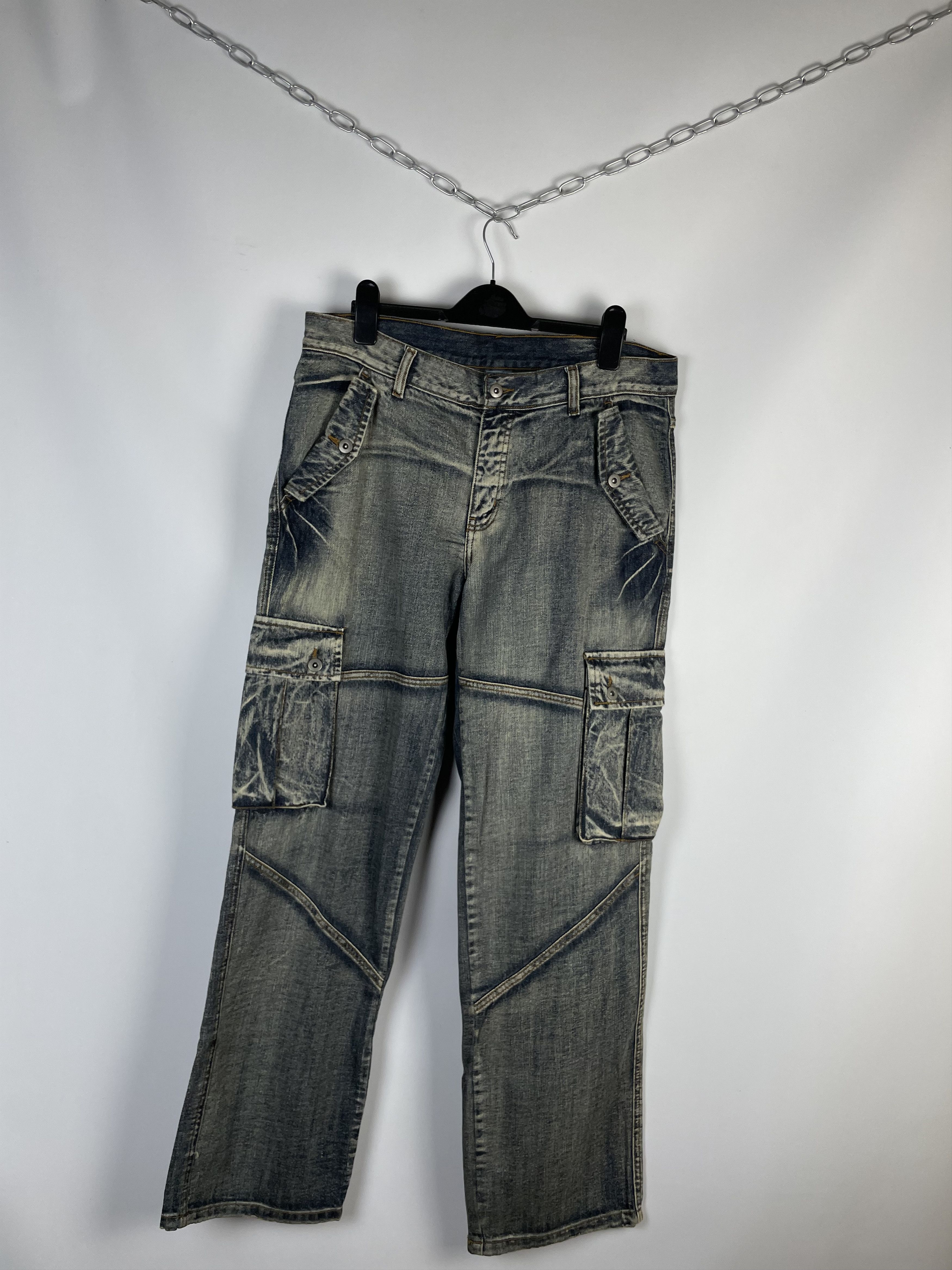 Vintage Vintage Y2K Cargo Jeans Denim Size US 36 / EU 52 - 7 Thumbnail