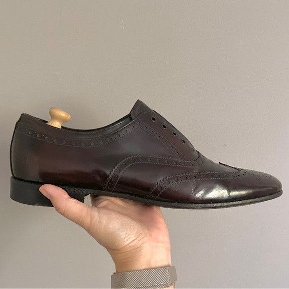 Prada Prada Brown Leather Wingtip Brogues Dress Shoes - 9.5 🇮🇹 Size US 9.5 / EU 42-43 - 6 Thumbnail