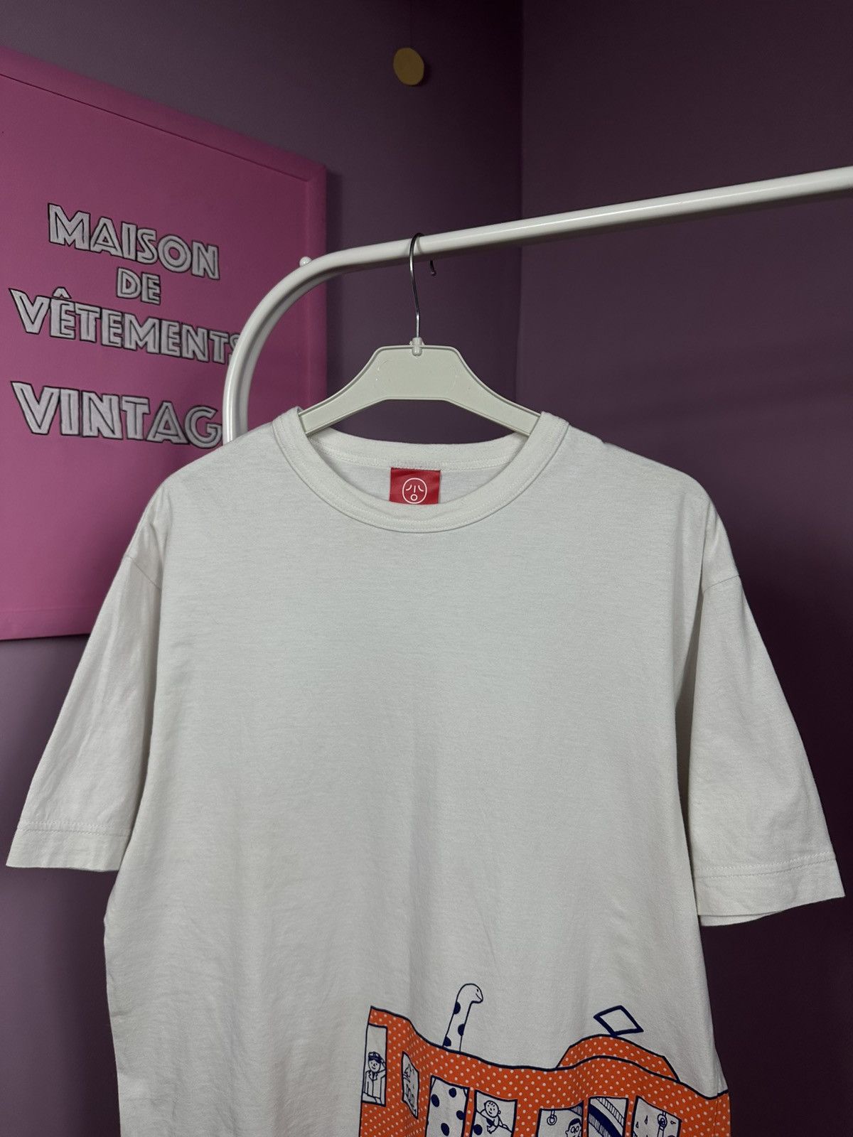 Other Ojico Japan T Shirt Tee White Train Printed Logo Size US M / EU 48-50 / 2 - 3 Thumbnail