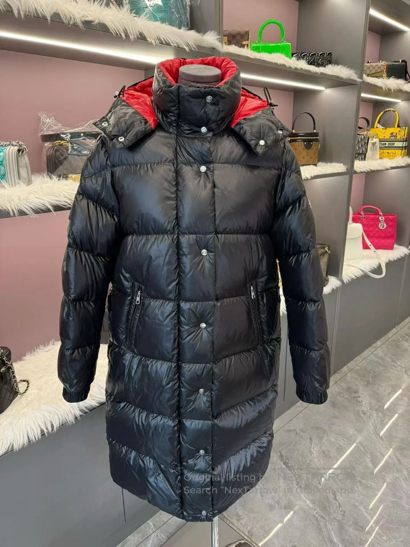 Moncler Moncler x Valentino Black Long Down Jacket. Size M / US 6-8 / IT 42-44 - 1 Thumbnail