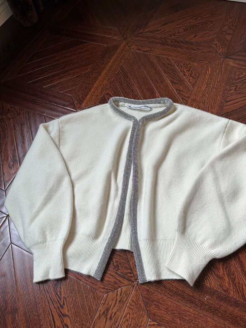 Alexander Wang Alexander Wang White Crystal Cardigan Size M / US 6-8 / IT 42-44 - 1 Thumbnail