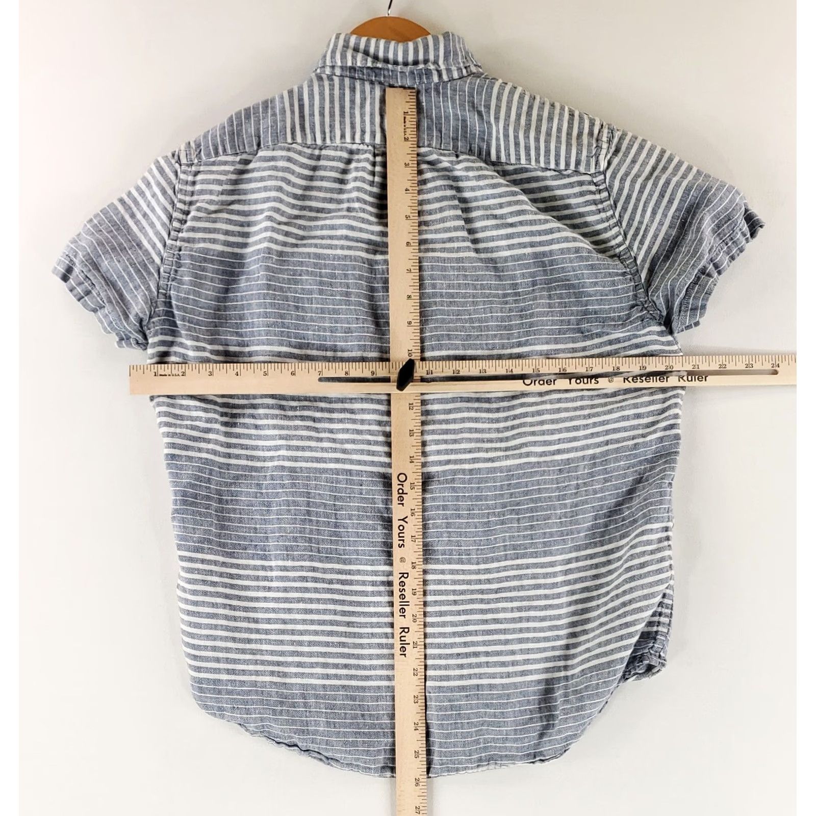 J.Crew VINTAGE J.CREW Shirt Button Down Baird McNutt Irish Linen Slim Blue White Striped Mens M Size US M / EU 48-50 / 2 - 7 Thumbnail