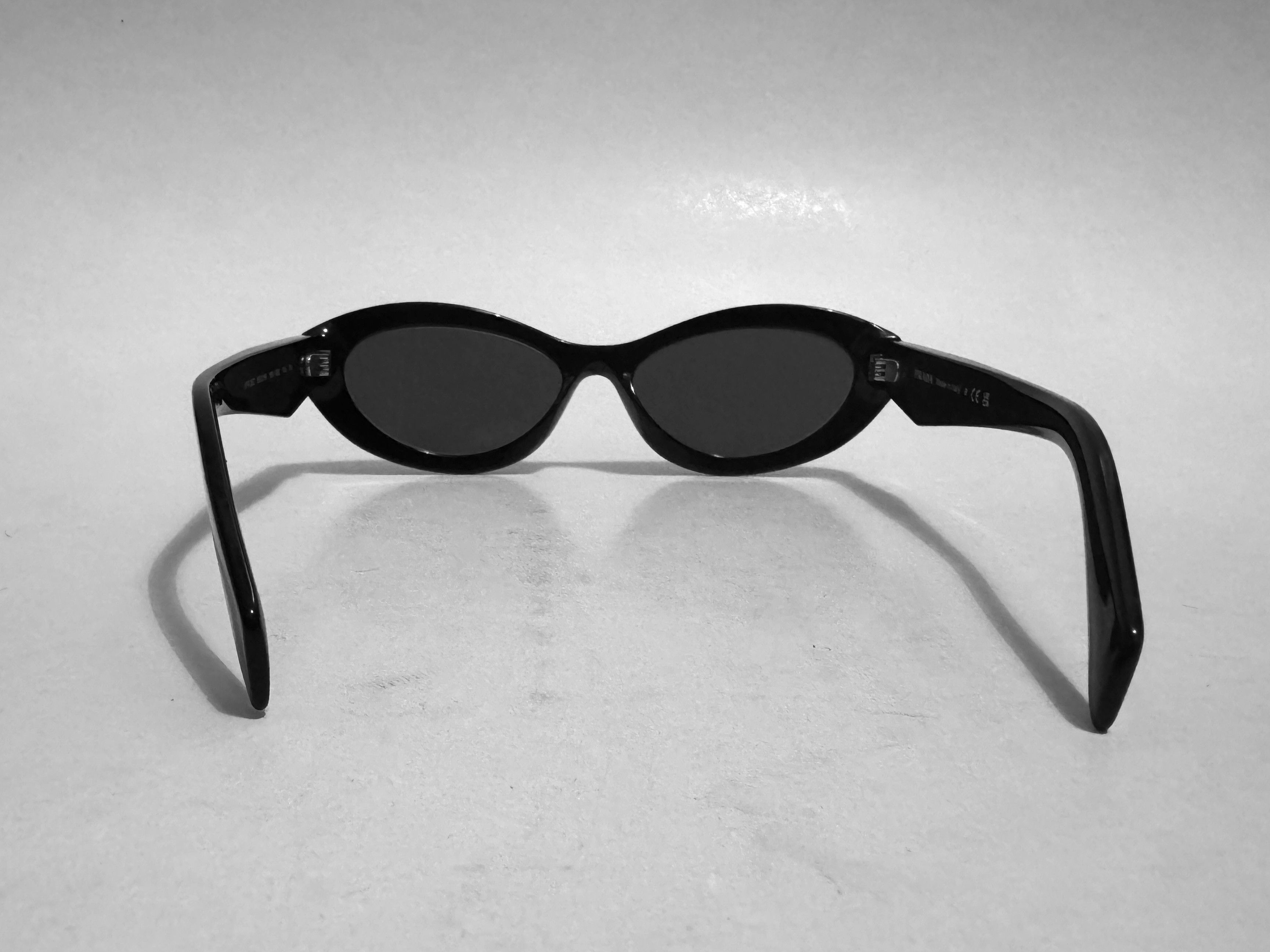 Prada PRADA Black Sunglasses Acetate SPR 26Z 16K-08Z Size ONE SIZE - 8 Thumbnail