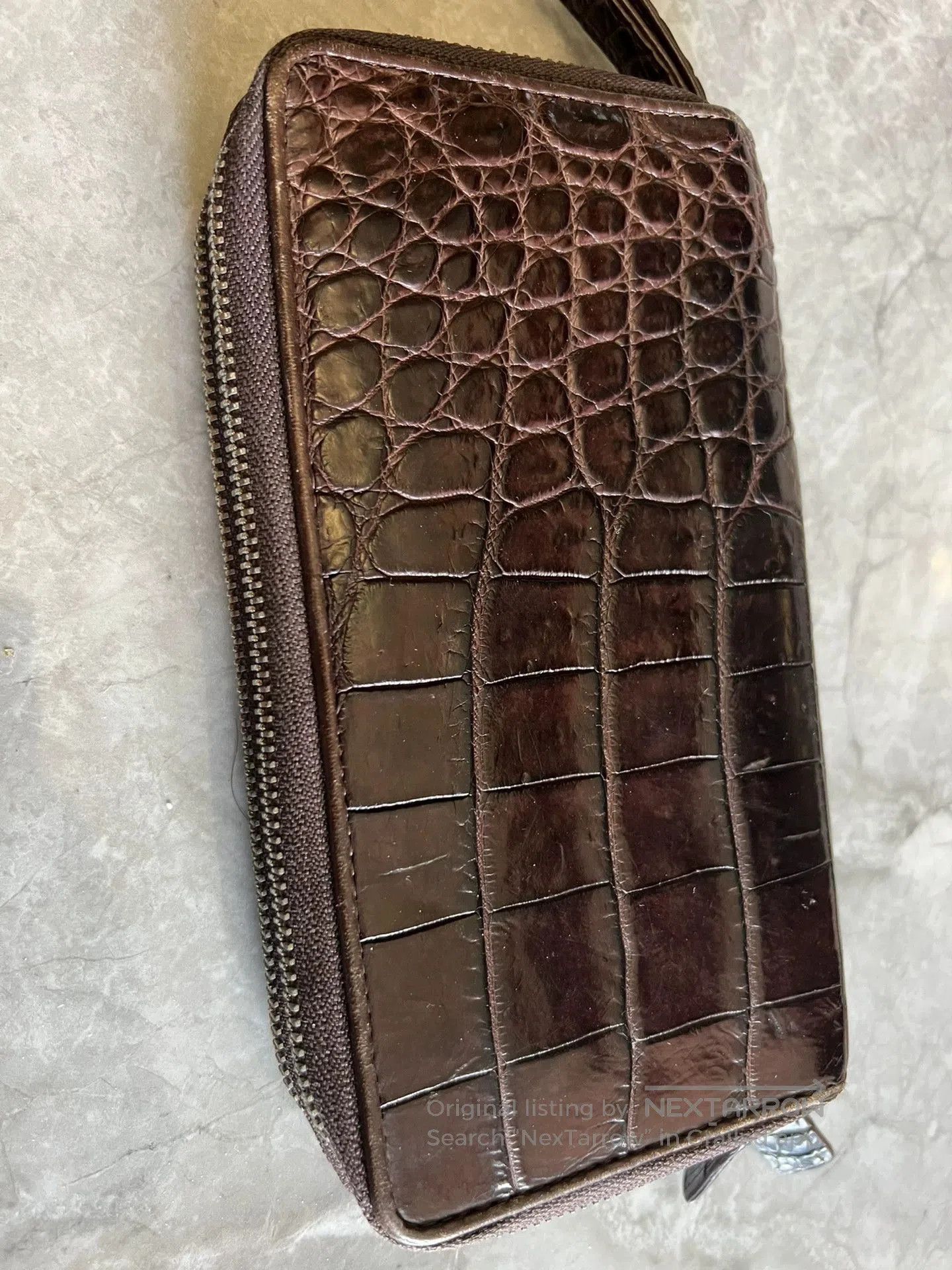 Japanese Brand Custom Crocodile Leather Clutch. Size ONE SIZE - 4 Thumbnail