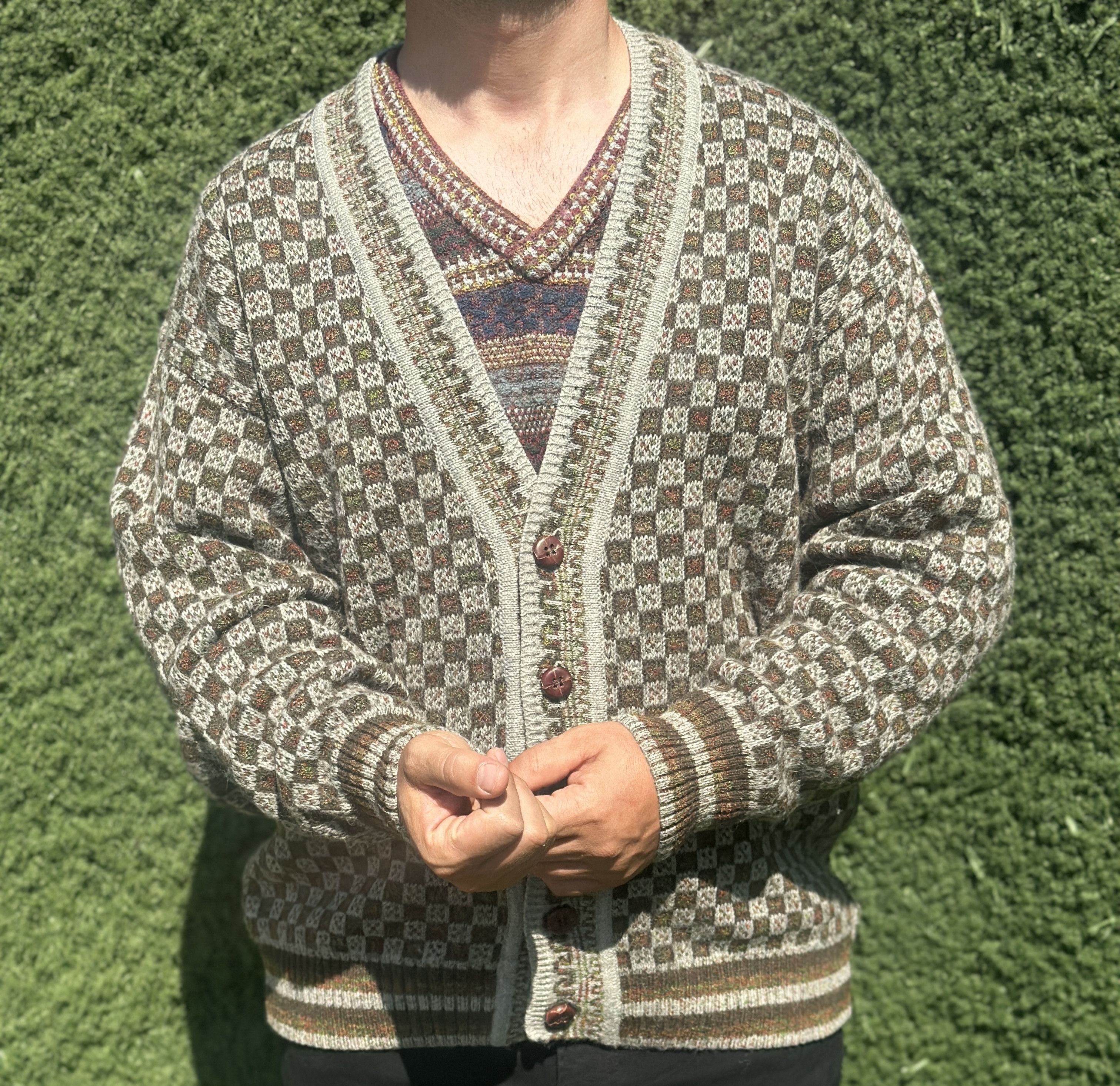 Missoni Rare Alpaca 1995 Missoni Cardigan 3D Pullover Jeresy Size 54 Size US L / EU 52-54 / 3 - 14 Thumbnail