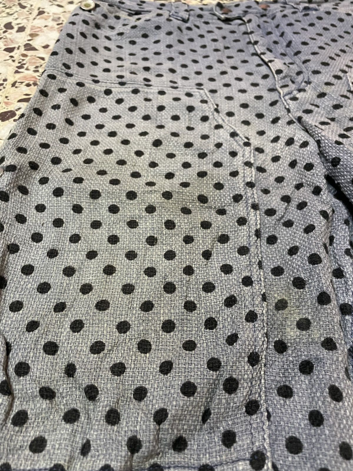 Frapbois Frapbois Japan Half Double Knee Polkadot Distressed Pants Size US 32 / EU 48 - 4 Thumbnail