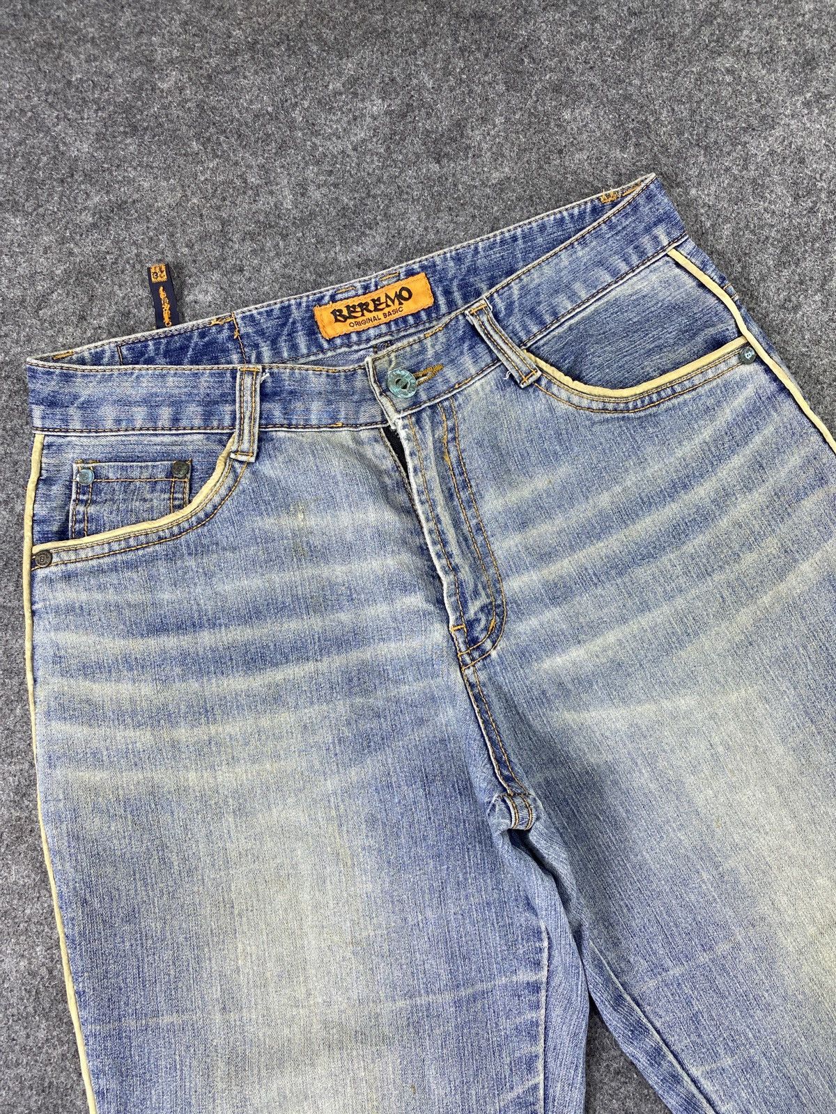 Japanese Brand × Jean Beremo Blue Wash Flare Jeans - J992 Size 29" - 3 Thumbnail