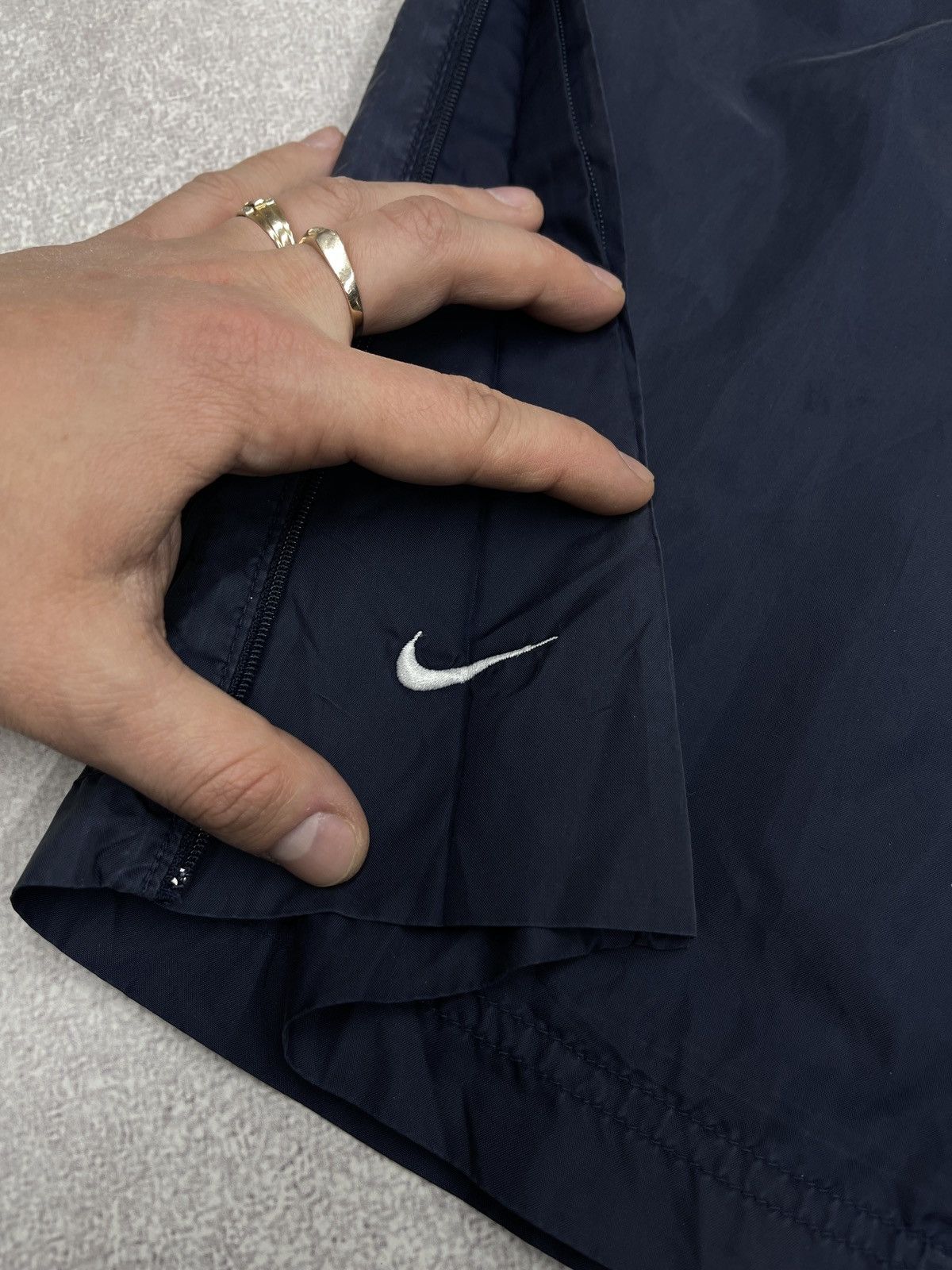 Nike Vintage Nike Nylon Sweatpants Navy Triple Swoosh Y2K ACG Size US 36 / EU 52 - 6 Thumbnail