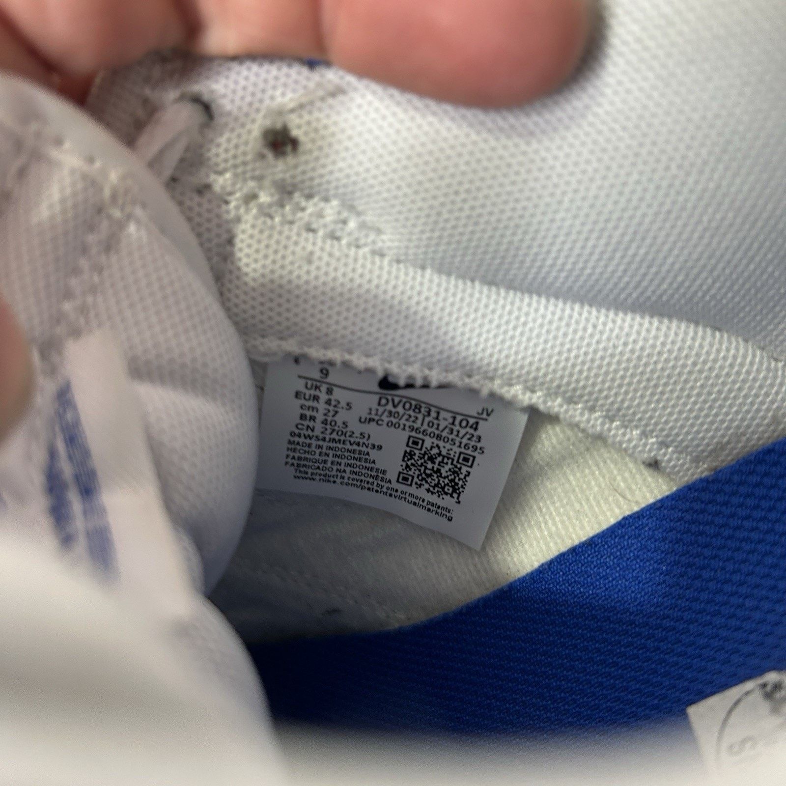 Nike Nike Dunk Low Retro “White Royal Blue” Size US 9 / EU 42 - 8 Thumbnail