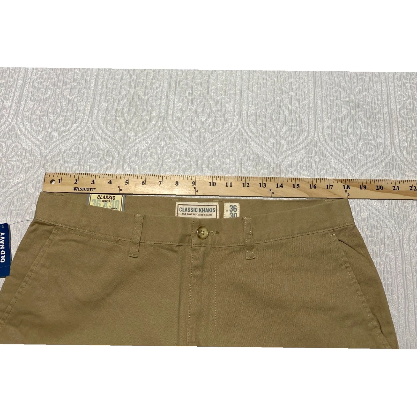 Old Navy Old Navy Khakis Mens Flat Front Straight Leg Pants 36x30 Tan Cotton NWT Classic Chino Casual Workwear Everyday Pants Mens Size US 36 / EU 52 - 6 Thumbnail