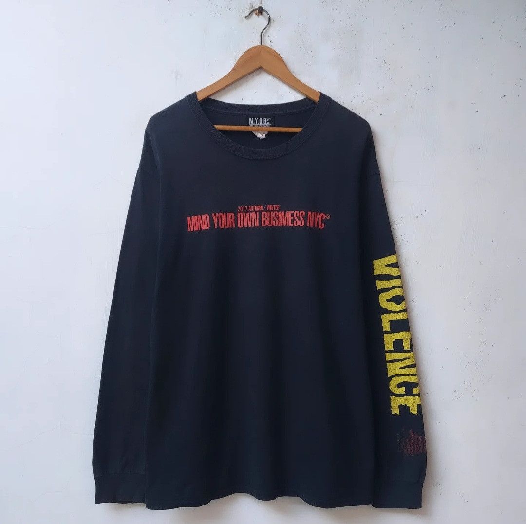 Other Vtg M.Y.O.B NYC Long Sleeve Tshirt Size US L / EU 52-54 / 3 - 1 Thumbnail