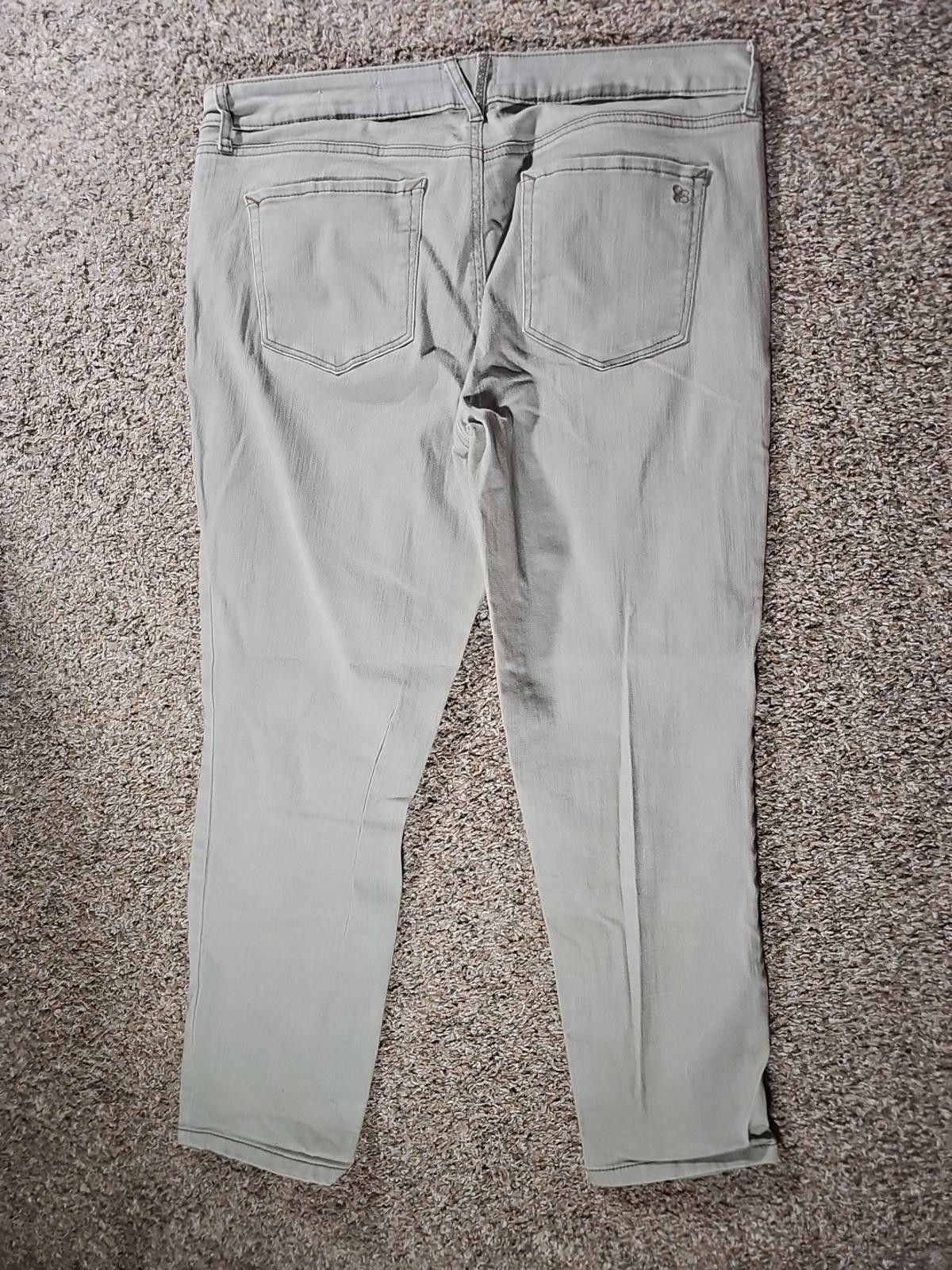 Other Jessica Simpson Rolled Crop Skinny Green Jeans 14/32 Size 36" / US 14 / IT 50 - 5 Thumbnail