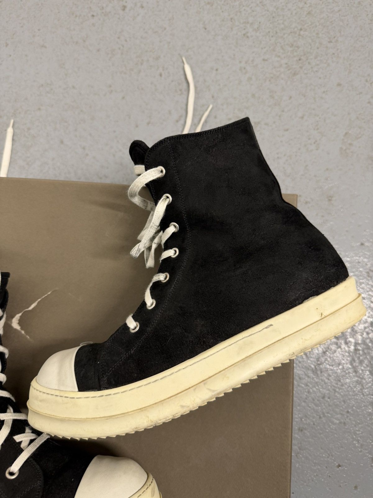 Rick Owens Rick Owens Mainline Nubuck High Ramones With Shopper And Box Size US 11 / EU 44 - 3 Thumbnail
